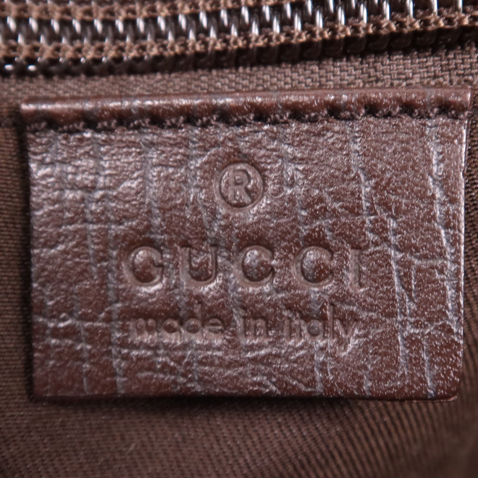 GUCCI 塗層帆布Tote銀扣肩背袋