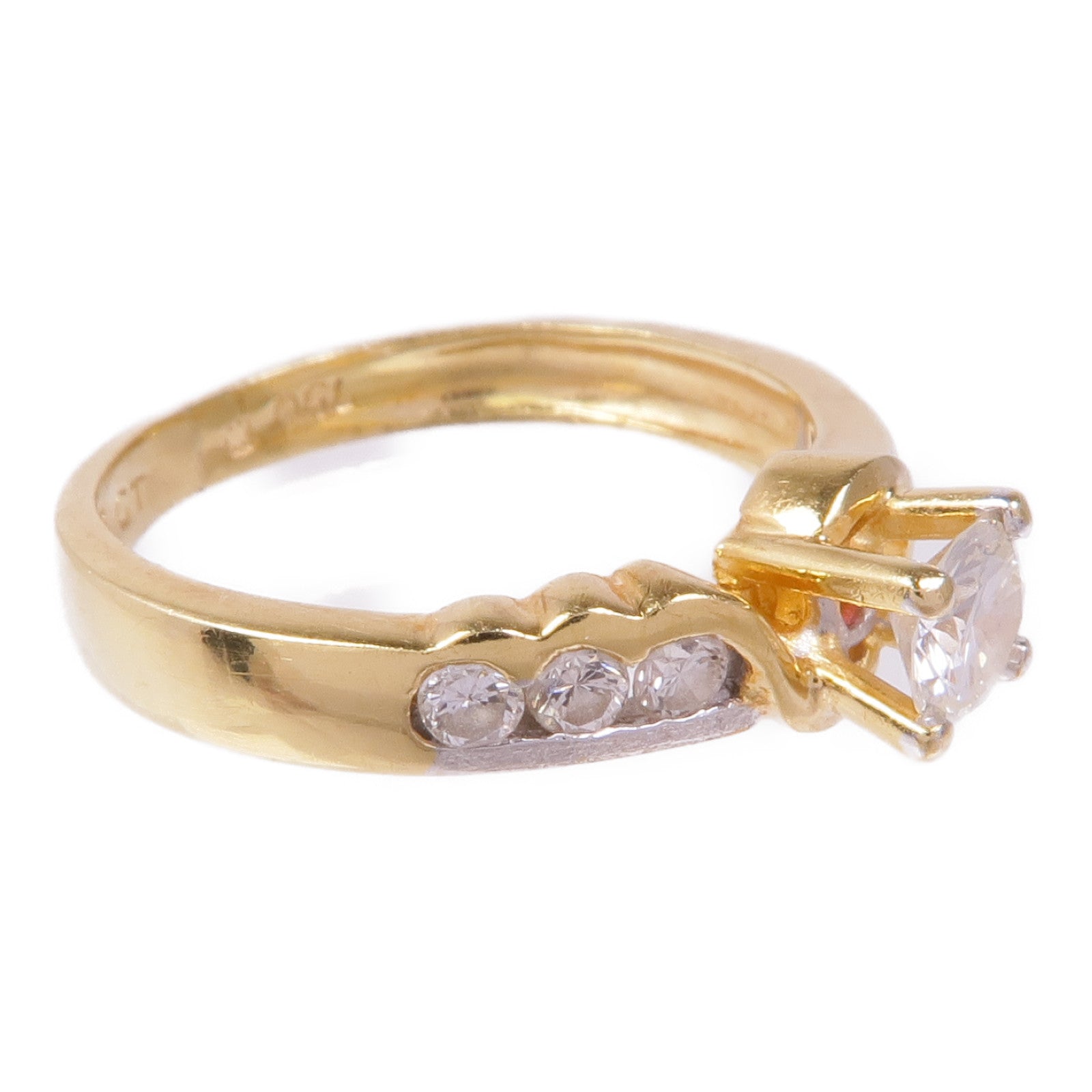 JEWELRY 【激減優惠】18K黃金/白金Diamond Ring鑽石戒指US#4.75