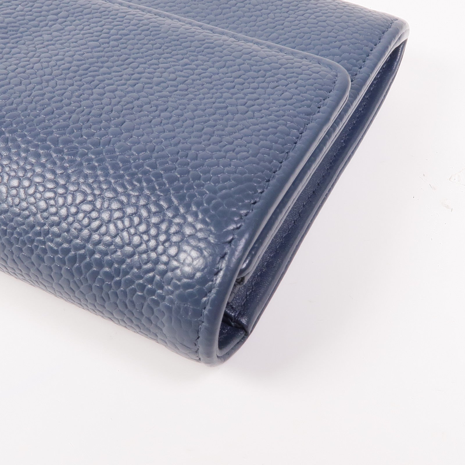 CHANEL 牛皮皮革Long Wallet銀扣長錢包