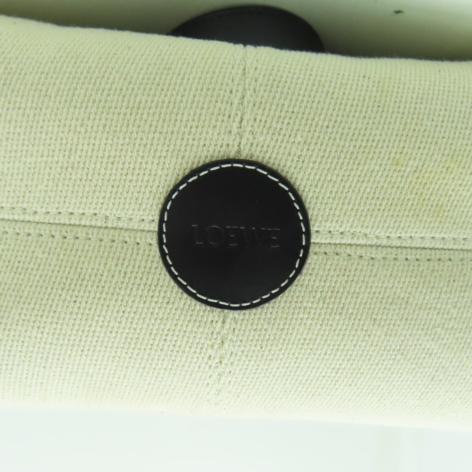 LOEWE 【清倉大減價】帆布Cushion Tote Bag肩背袋米色/黑色