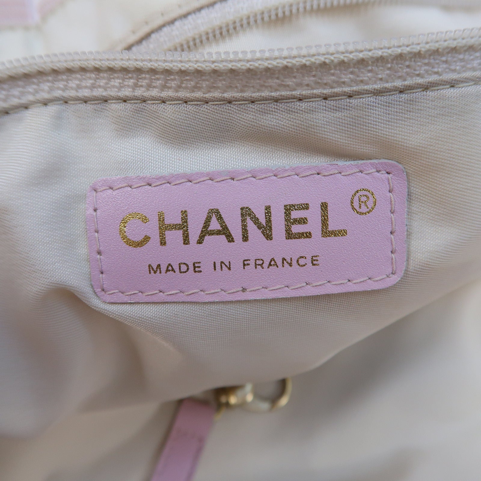 CHANEL 【激減優惠】尼龍New Travel Line Tote Bag金扣手挽袋粉紅色