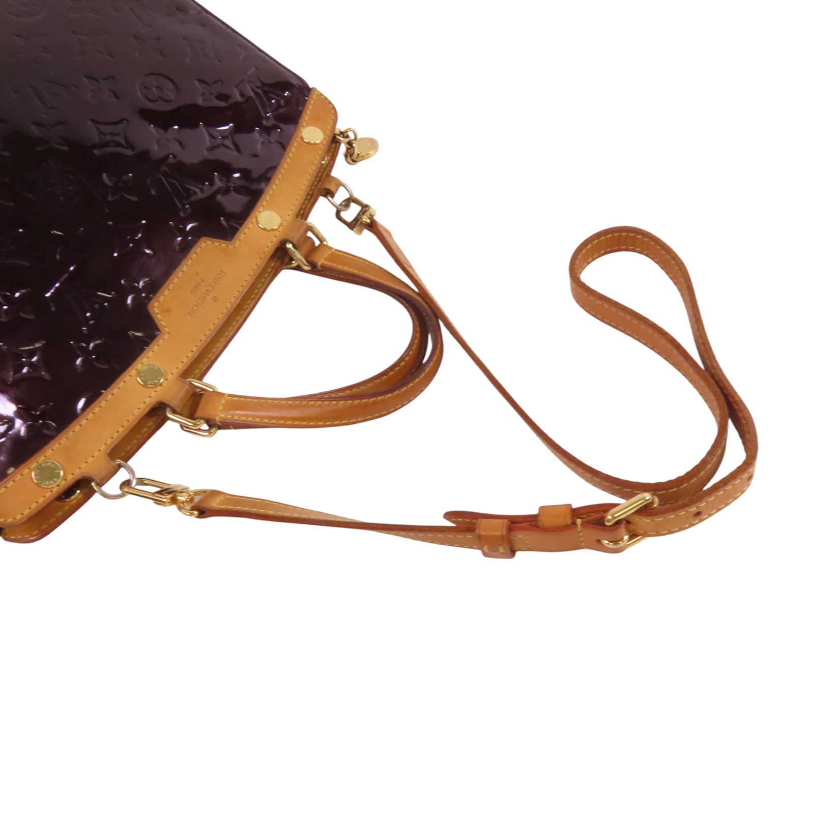 LOUIS VUITTON LV GHW Brea MM Handbag Shoulder Bag M91619 Mono-Vernis Wine-Red