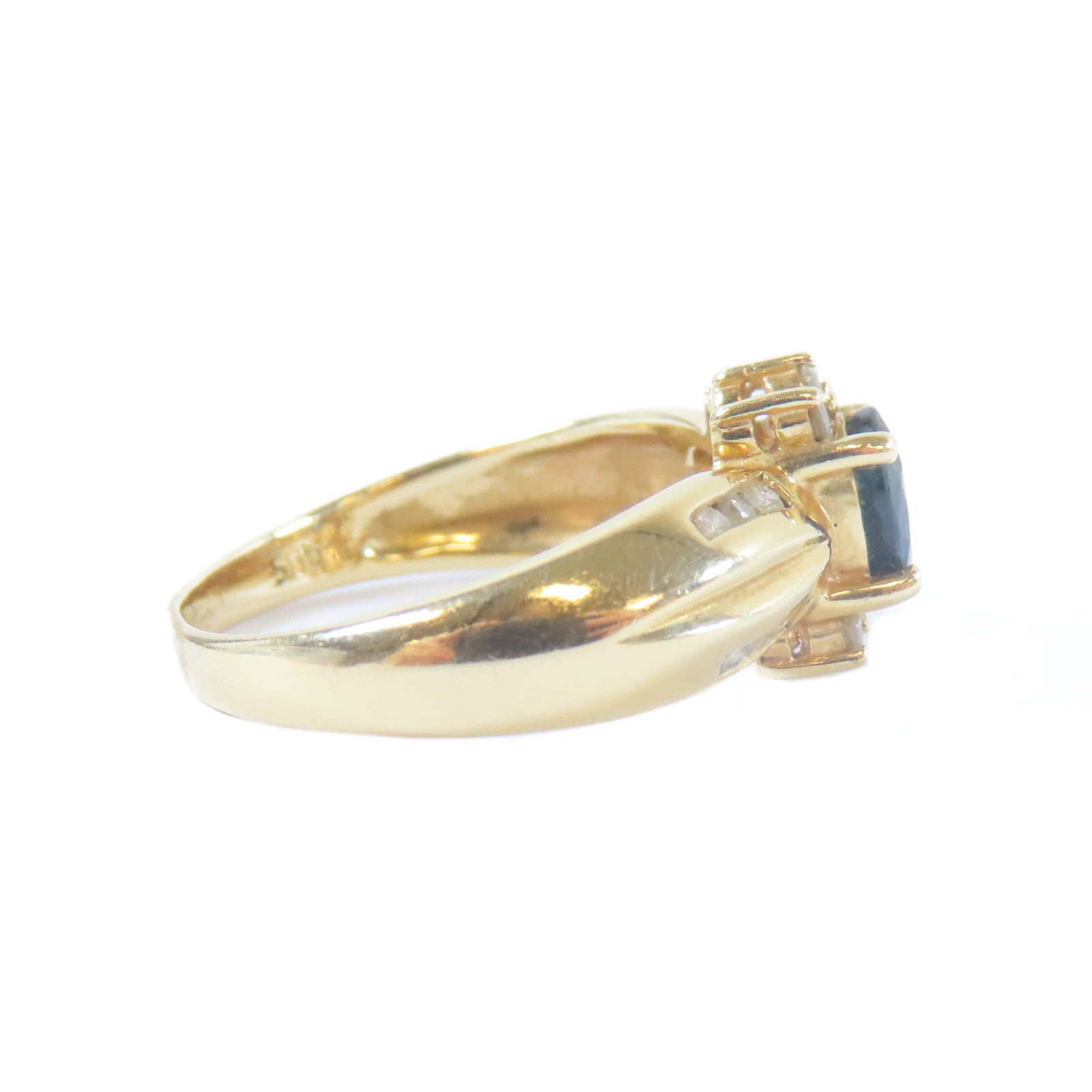 JEWELRY 【激減優惠】14K黃金Sapphire Ring藍寶石戒指US#6