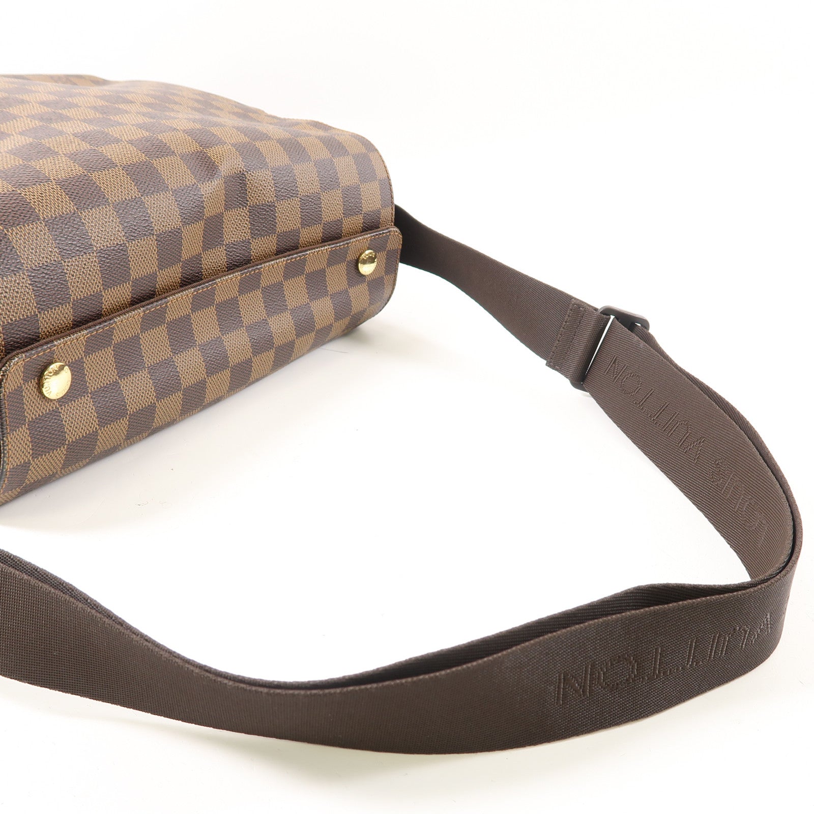 LOUIS VUITTON Damier Naviglio金扣肩背袋啡色