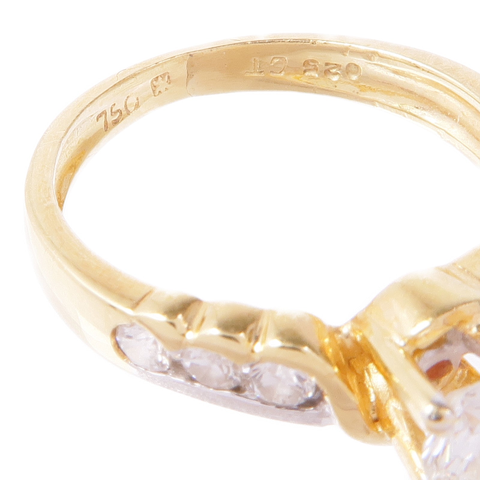 JEWELRY 18K黃金/白金Diamond Ring鑽石戒指US#4.75