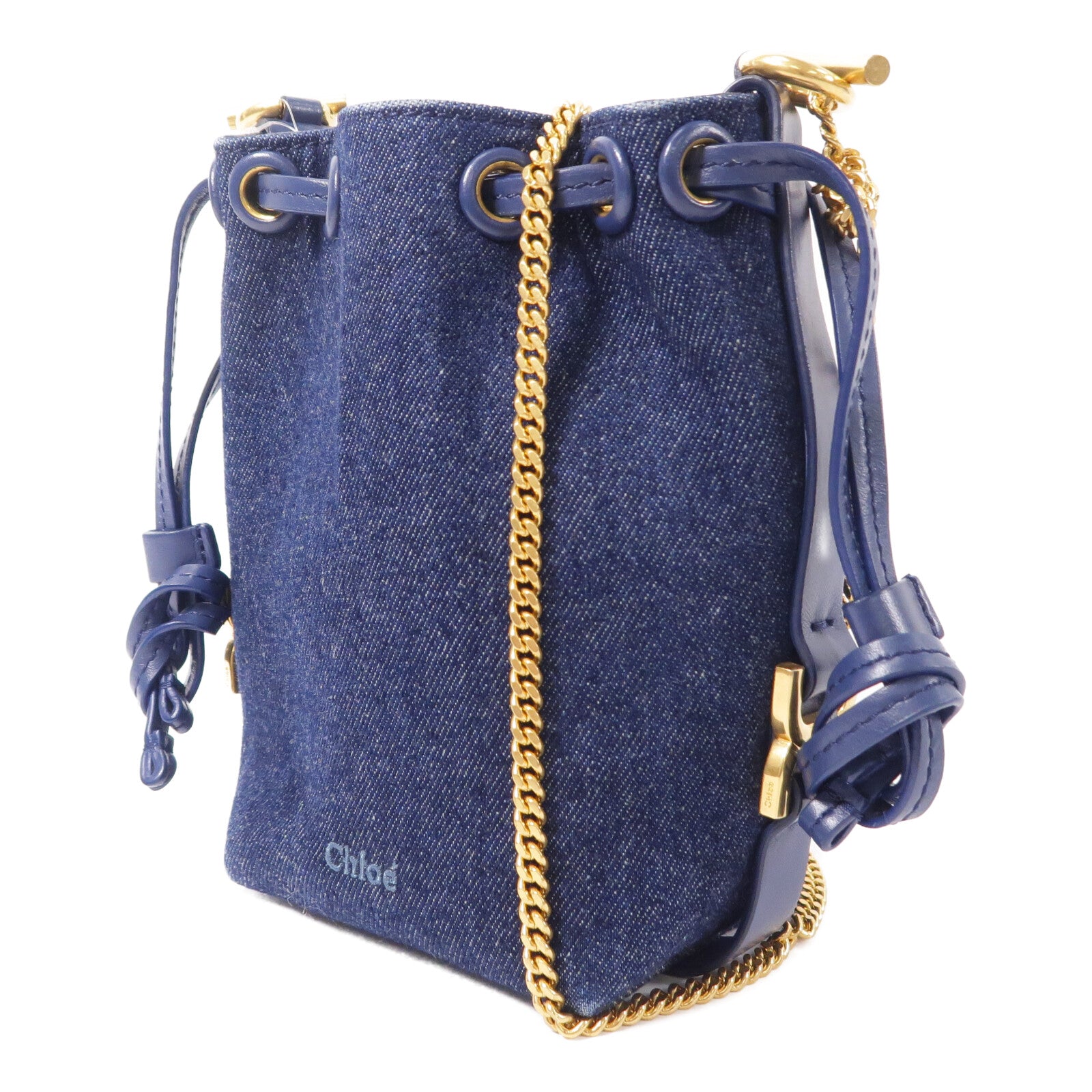 Chloe 牛仔布Marcie鏈帶肩背袋