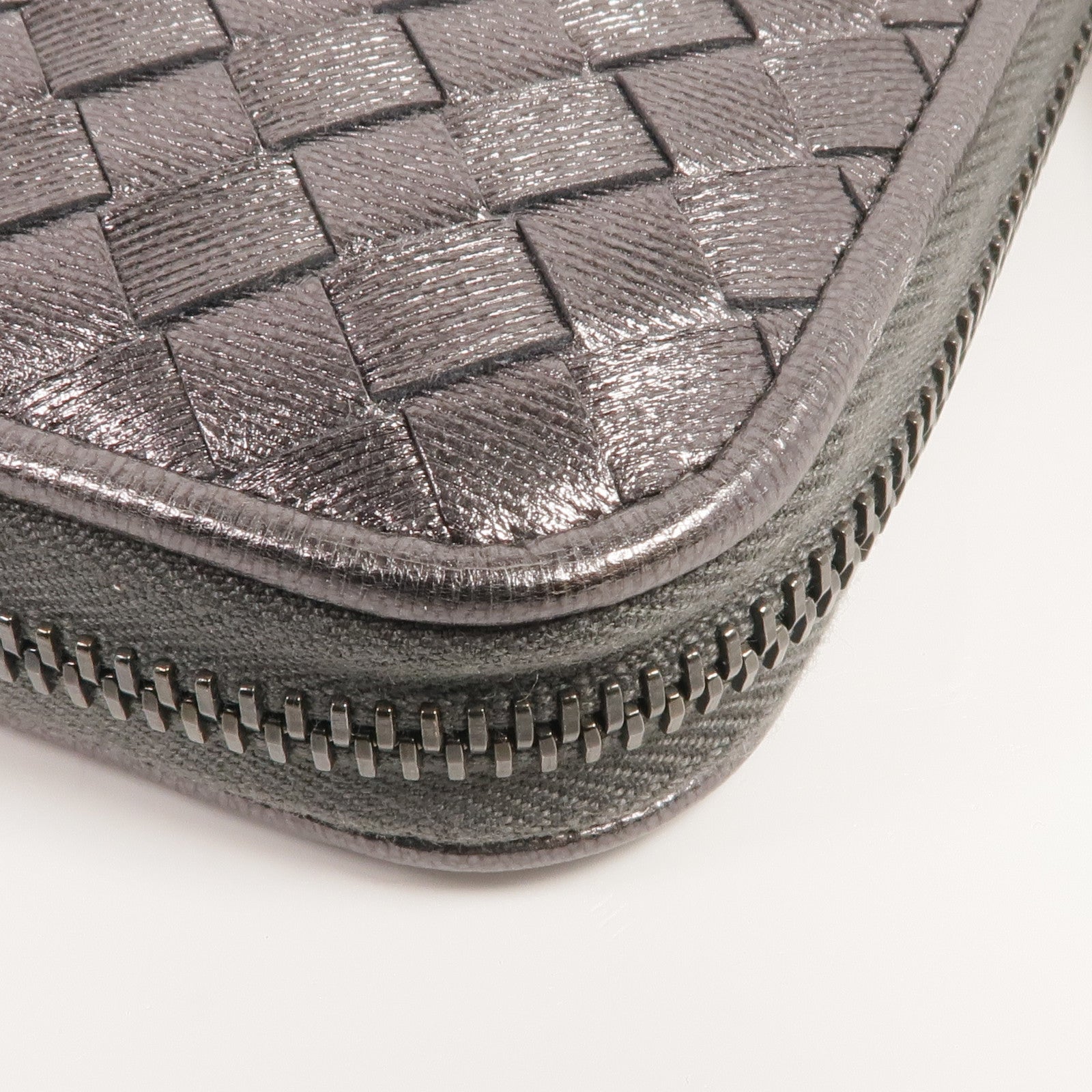 BOTTEGA VENETA 織紋皮革Zipped Long Wallet長錢包