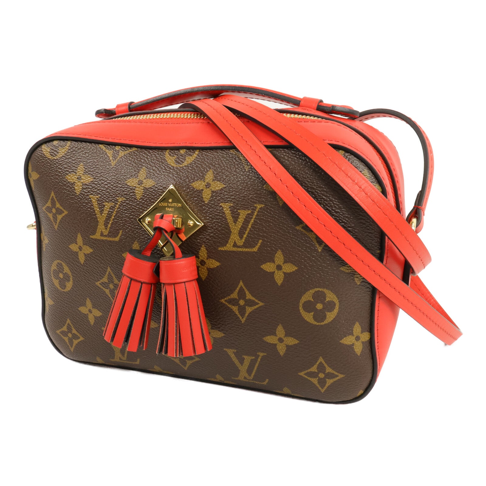 LOUIS VUITTON 塗層帆布Monogram Saintonge手挽肩背兩用袋