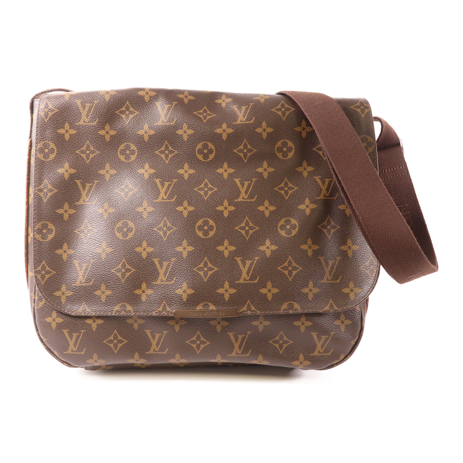 LOUIS VUITTON Monogram Beaubourg MM金扣斜挎包/肩背袋