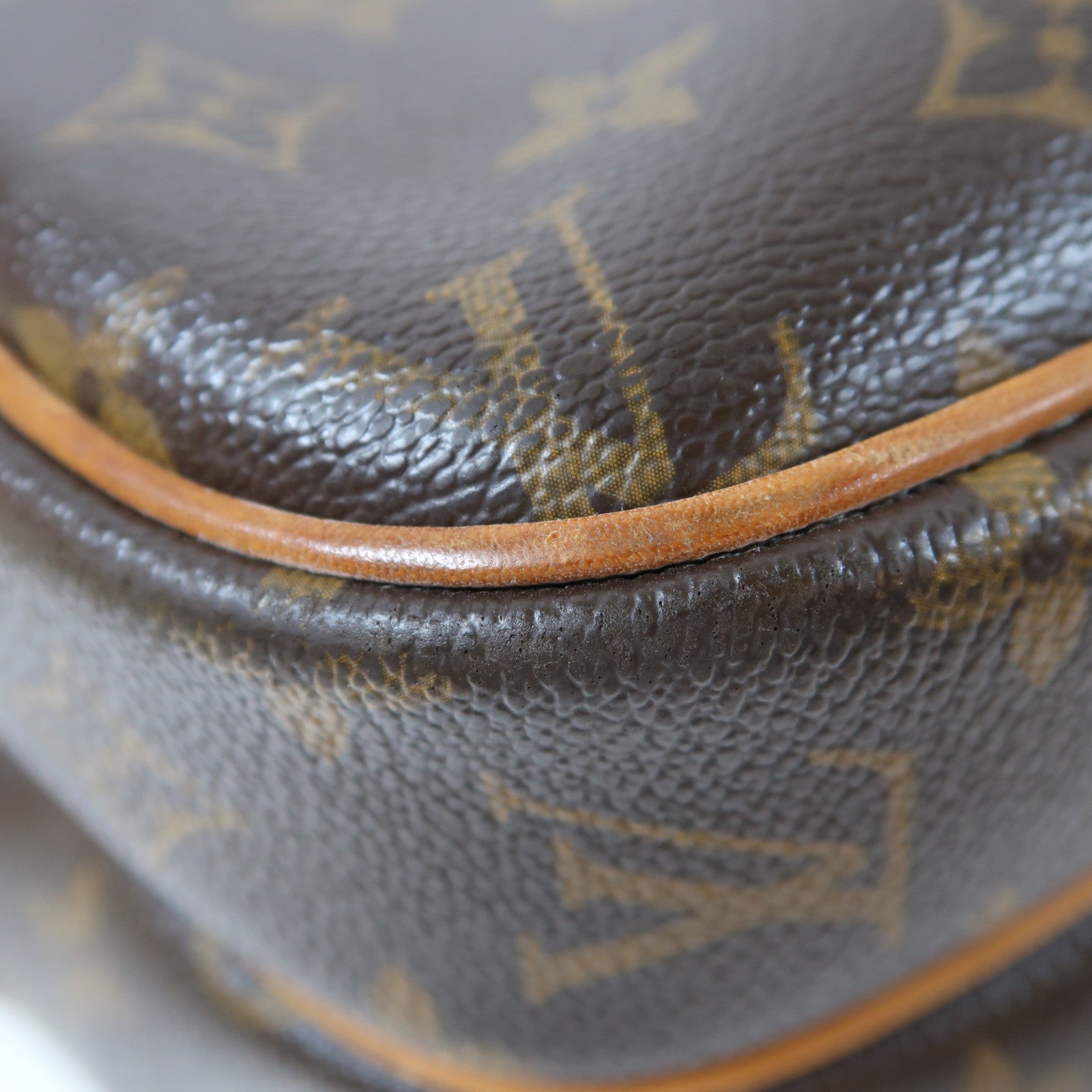LOUIS VUITTON Monogram Reporter PM金扣肩背袋啡色