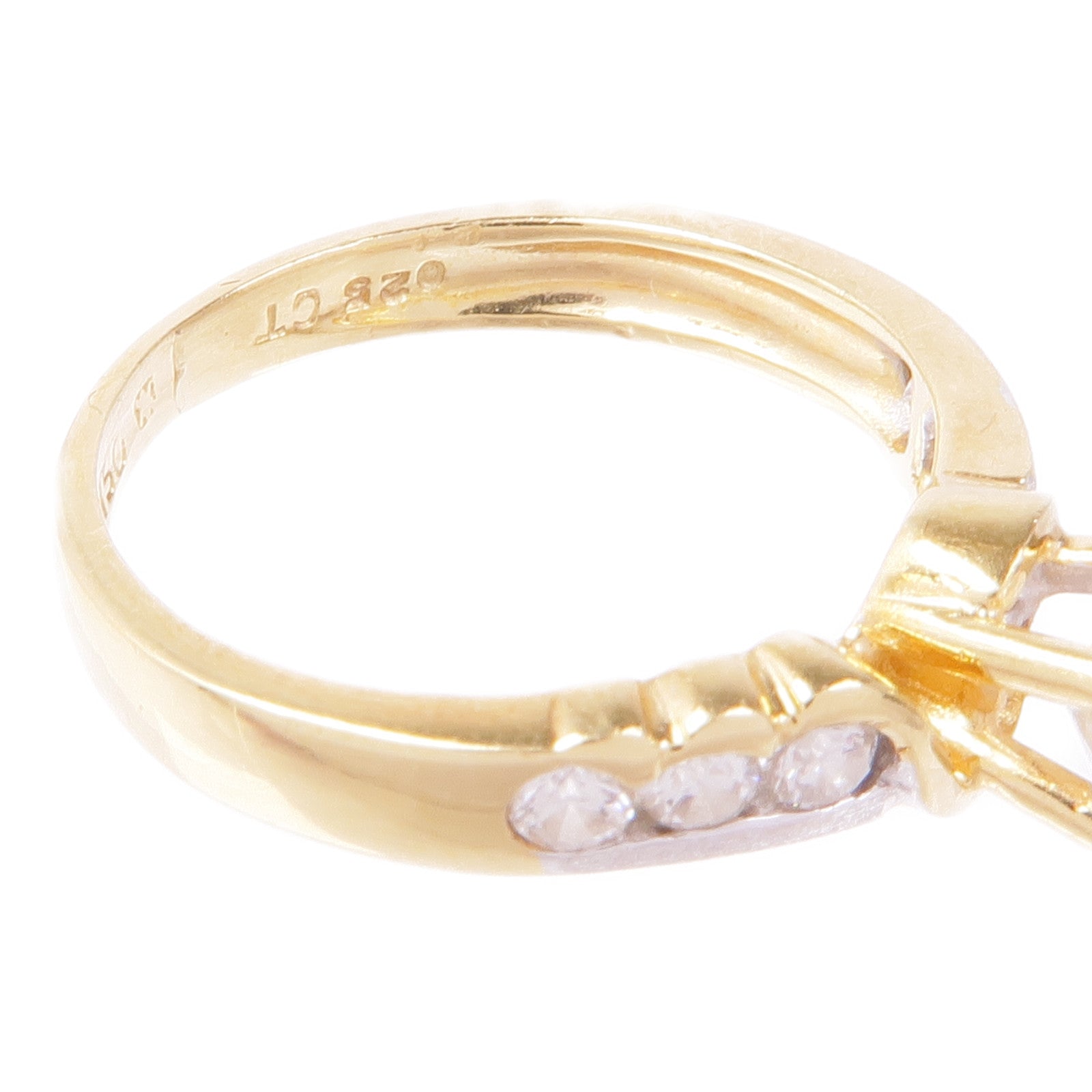JEWELRY 【激減優惠】18K黃金/白金Diamond Ring鑽石戒指US#4.75