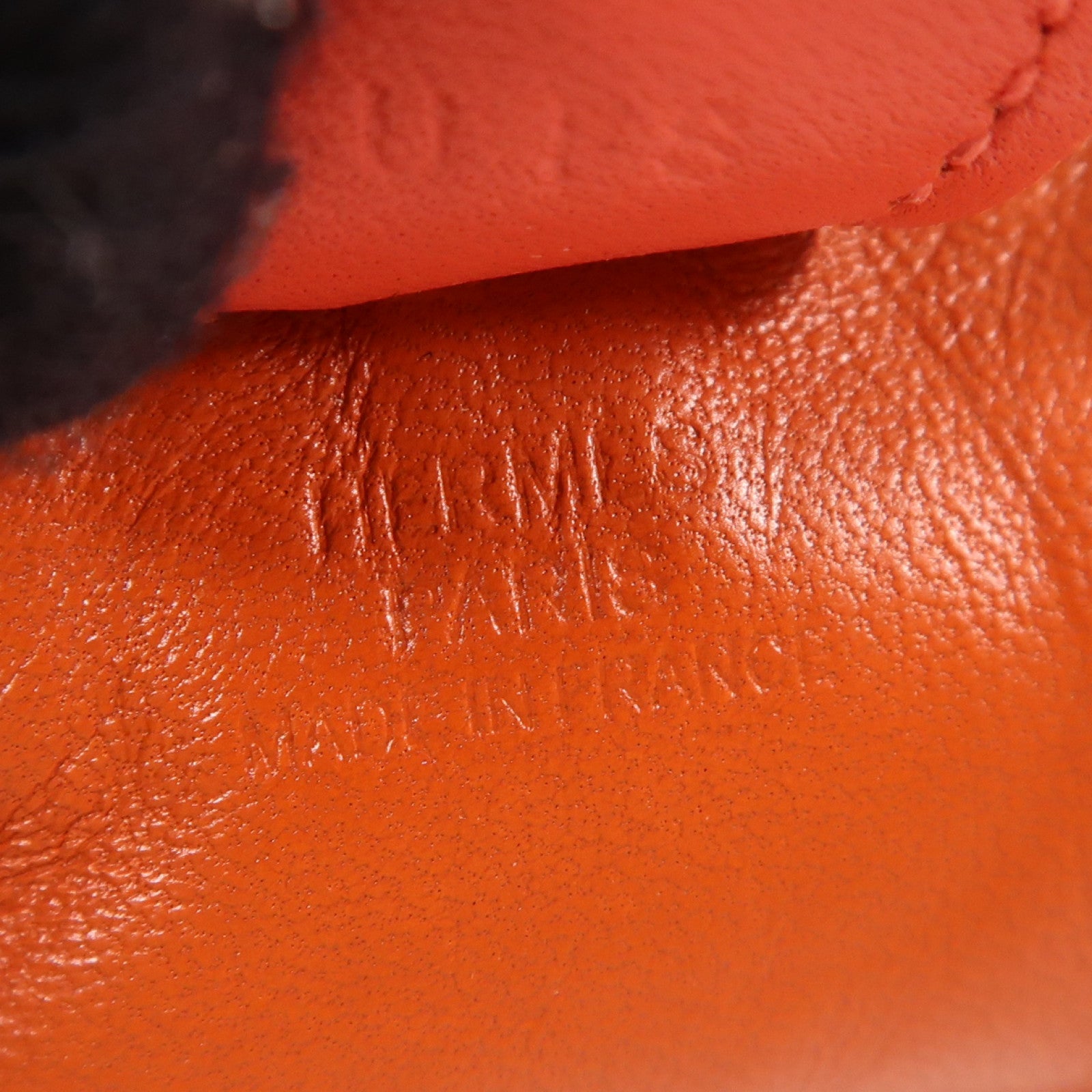 HERMES Swift皮革Rodeo PM掛飾棕色/粉紅色