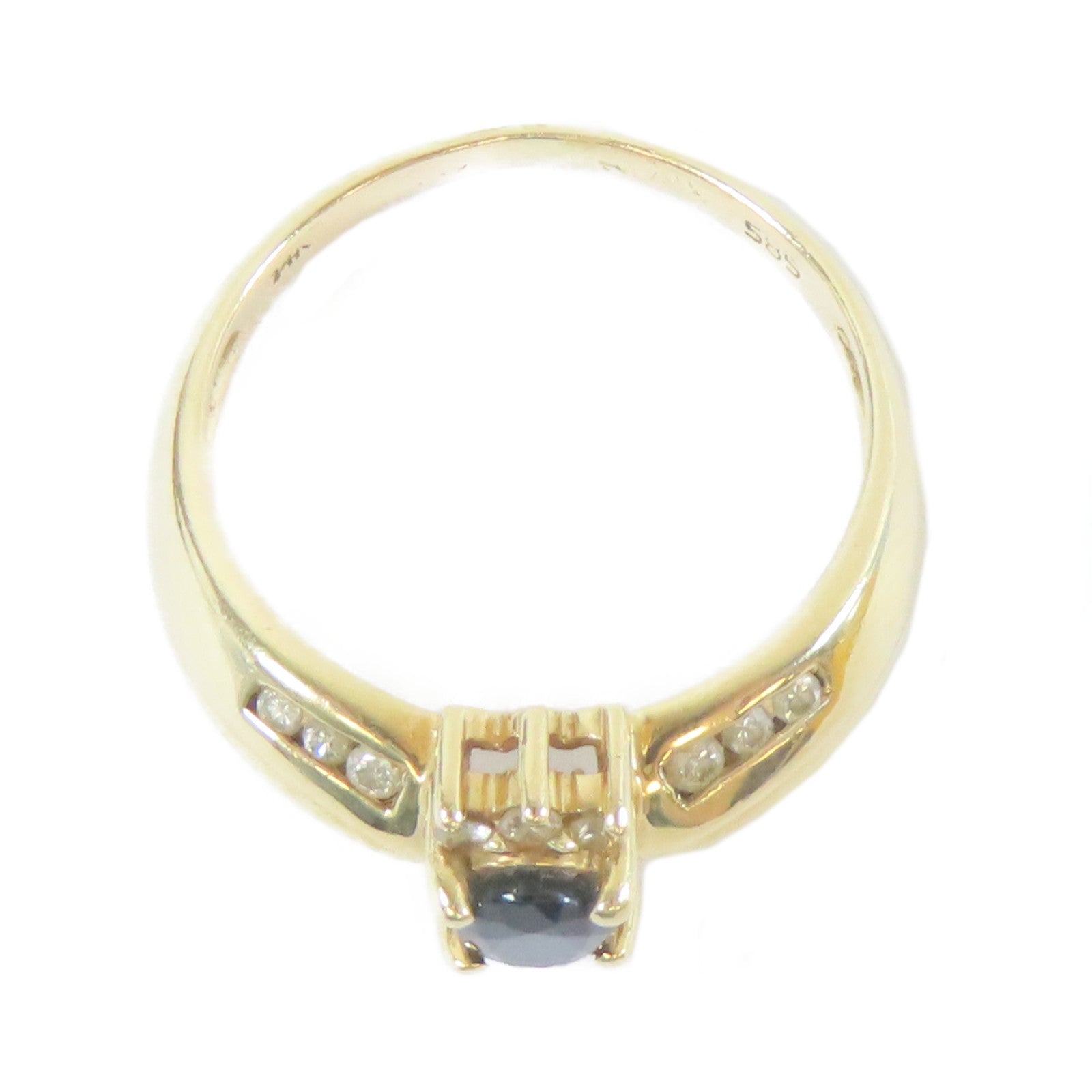 JEWELRY 【激減優惠】14K黃金Sapphire Ring藍寶石戒指US#6