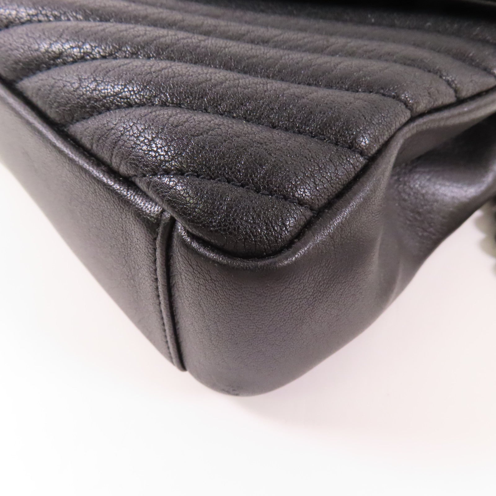SAINT LAURENT 皮革College Medium鏈帶手挽肩背兩用袋