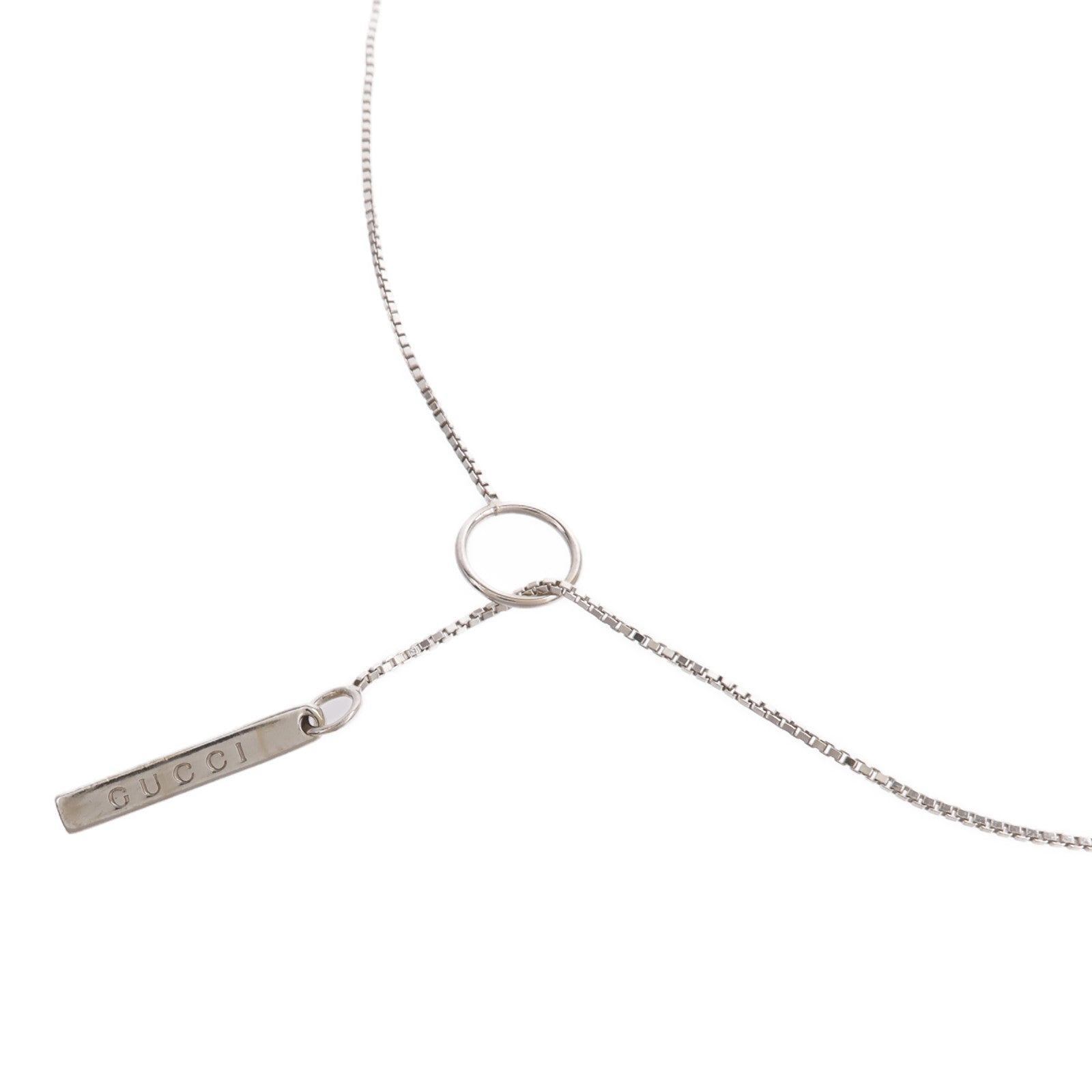 GUCCI 18K白金Link To Love Necklace項鍊