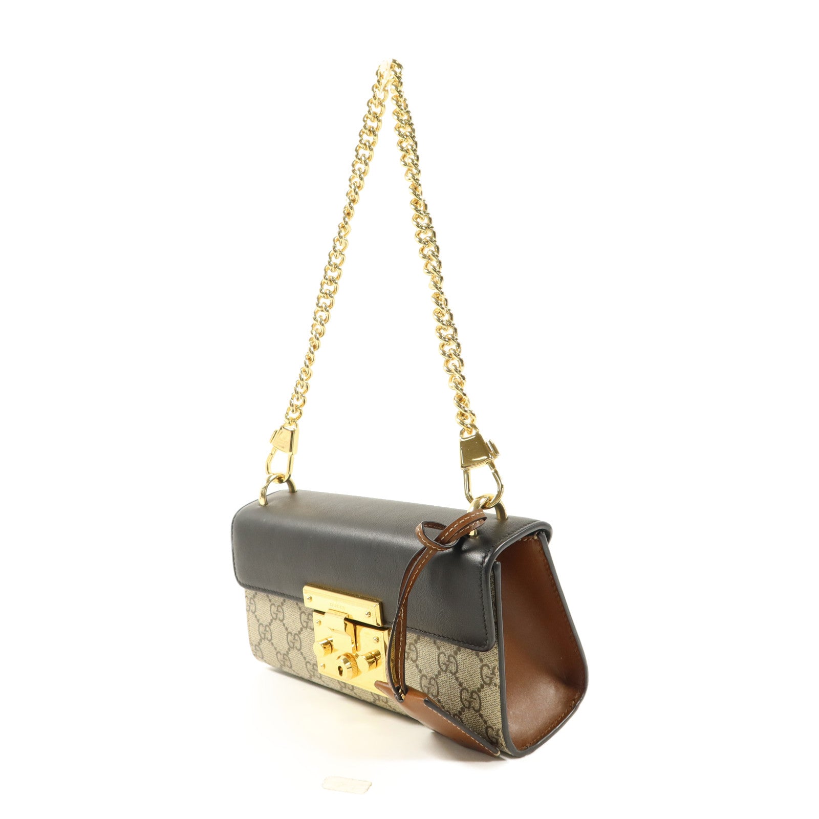GUCCI 塗層帆布/牛皮皮革Padlock Supreme手挽肩背兩用袋