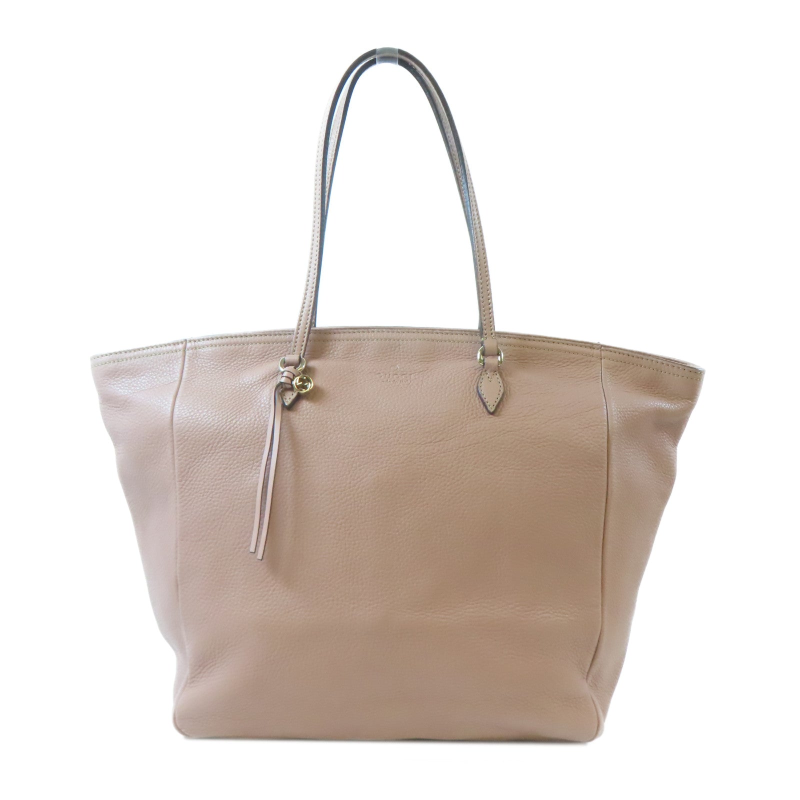 GUCCI 牛皮皮革Interlocking G Tote Bag金扣肩背袋粉紅色