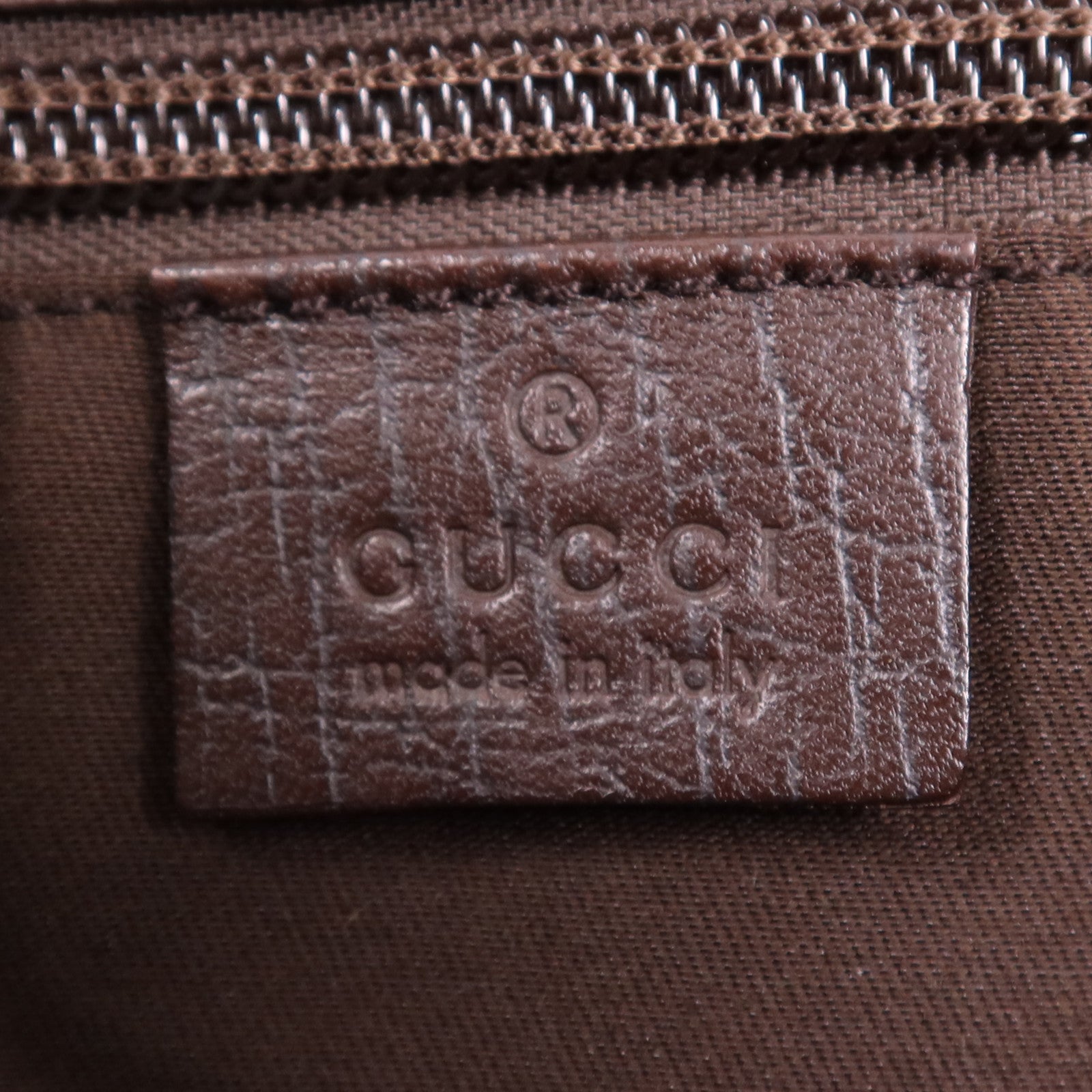GUCCI 塗層帆布Tote銀扣肩背袋