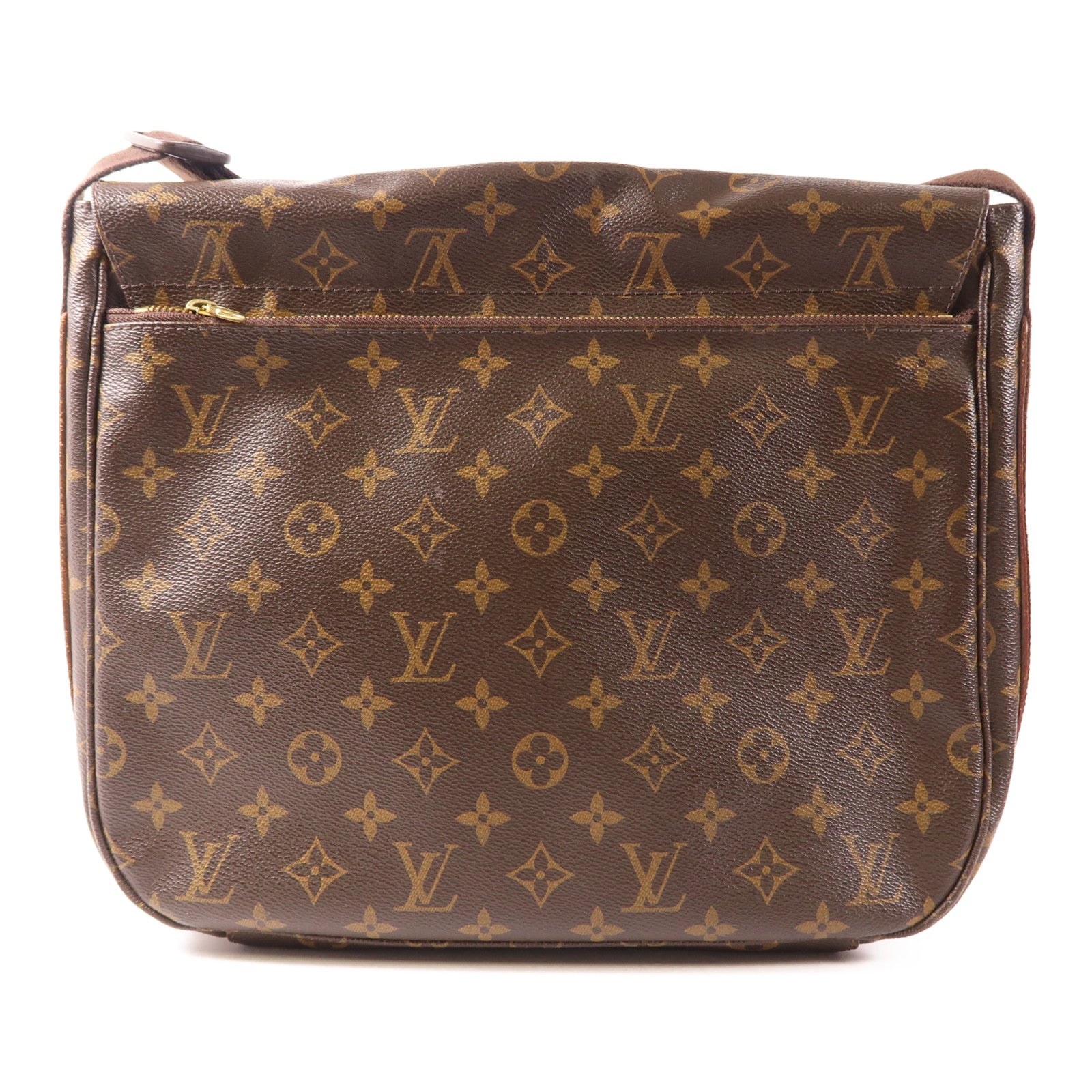 LOUIS VUITTON Monogram Beaubourg MM金扣斜挎包/肩背袋