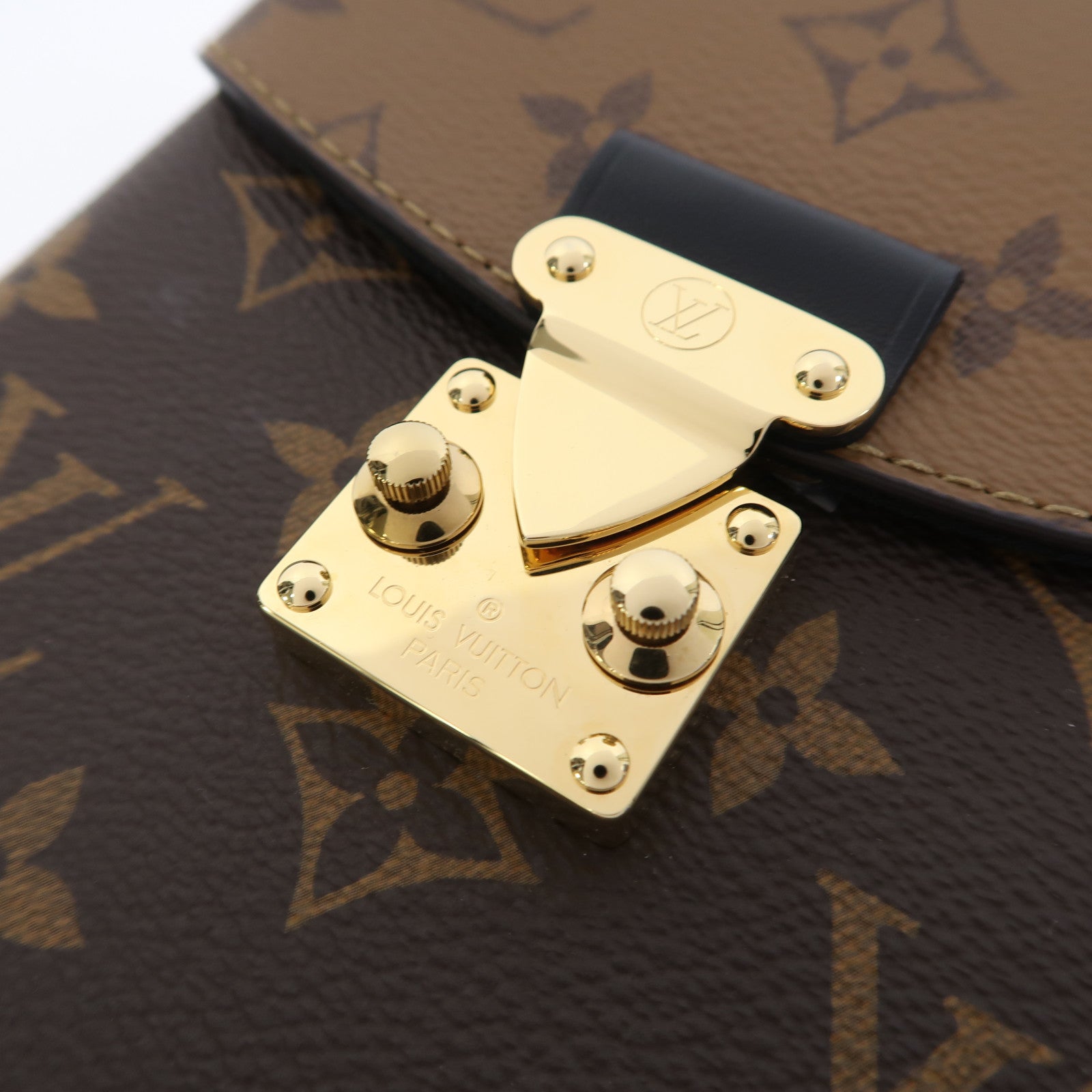 LOUIS VUITTON 【激減優惠】Monogram Reverse Camera Box金扣手挽肩背兩用袋啡色