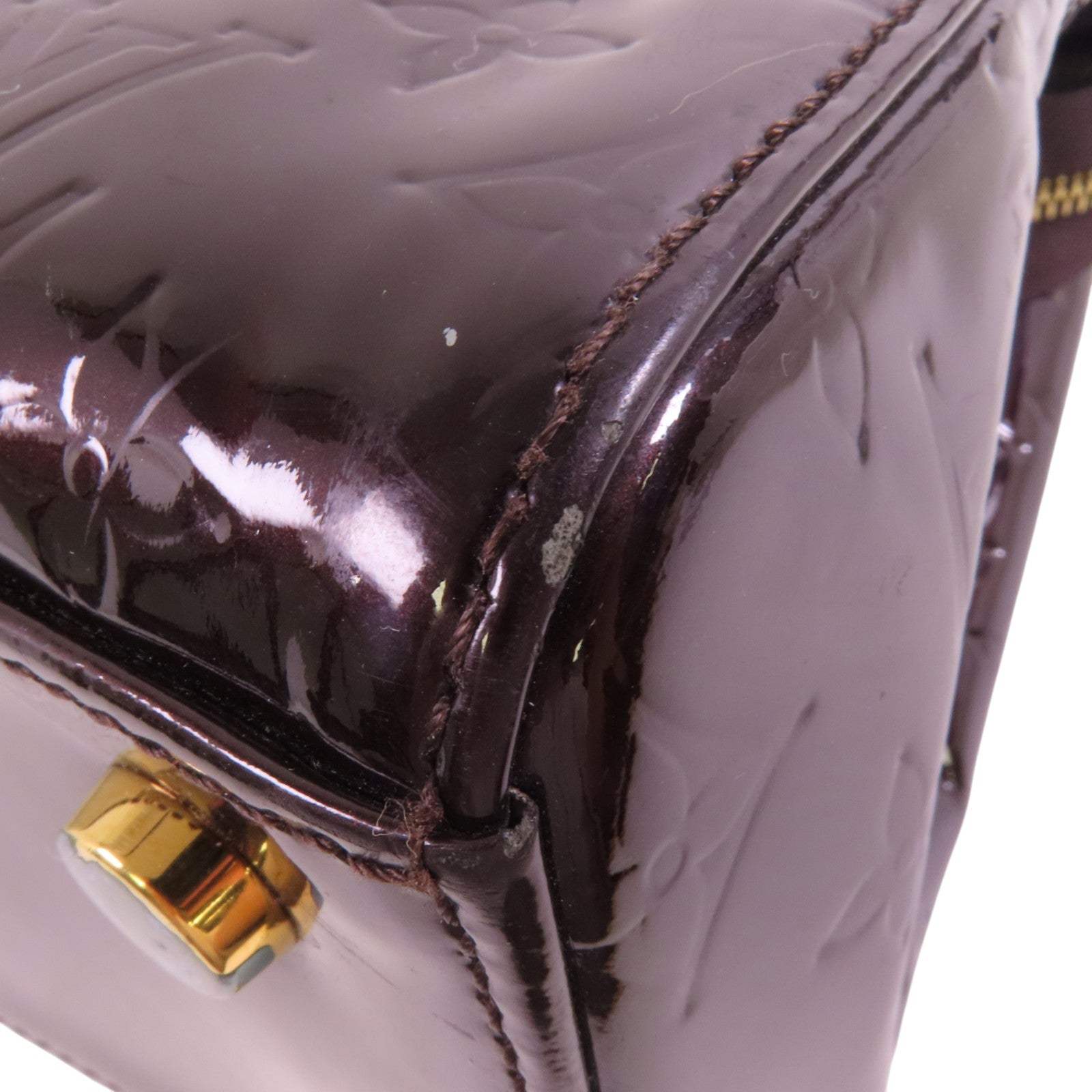 LOUIS VUITTON LV GHW Brea MM Handbag Shoulder Bag M91619 Mono-Vernis Wine-Red