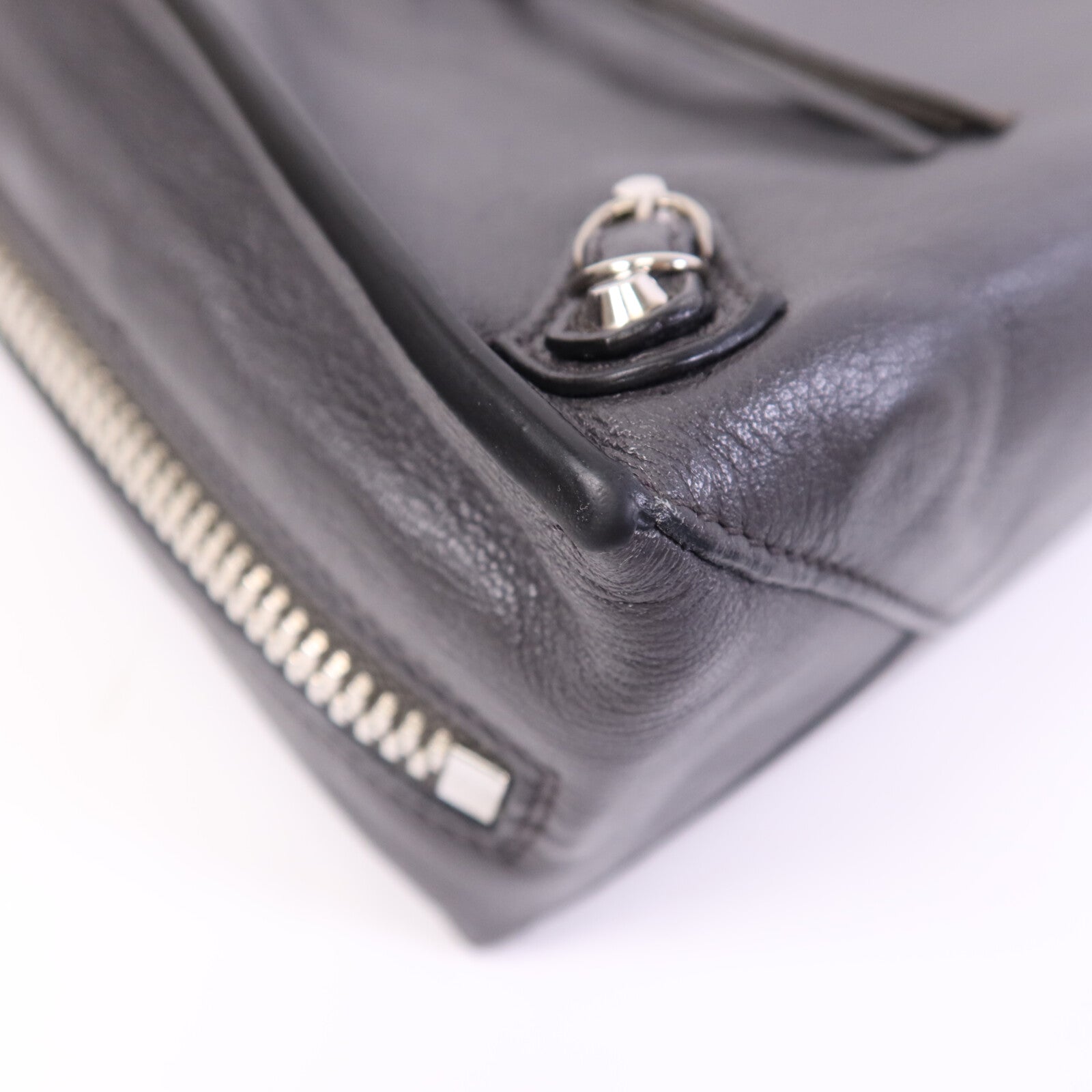 BALENCIAGA 牛皮皮革Shoulder Bag銀扣手挽肩背兩用袋