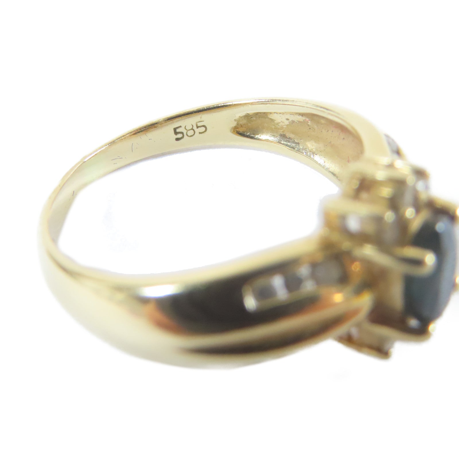 JEWELRY 【激減優惠】14K黃金Sapphire Ring藍寶石戒指US#6