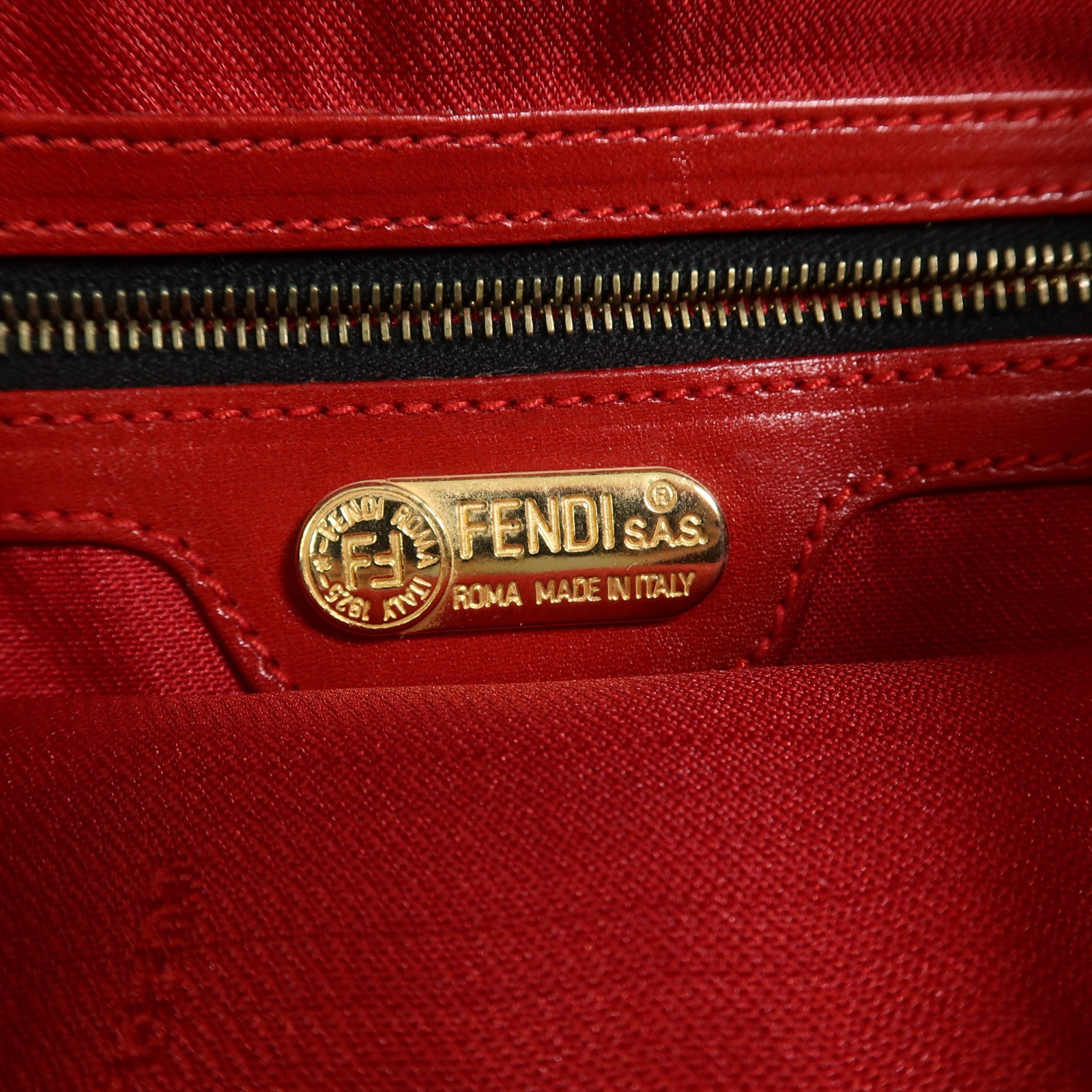 FENDI 帆布Leopard Baguette肩背袋