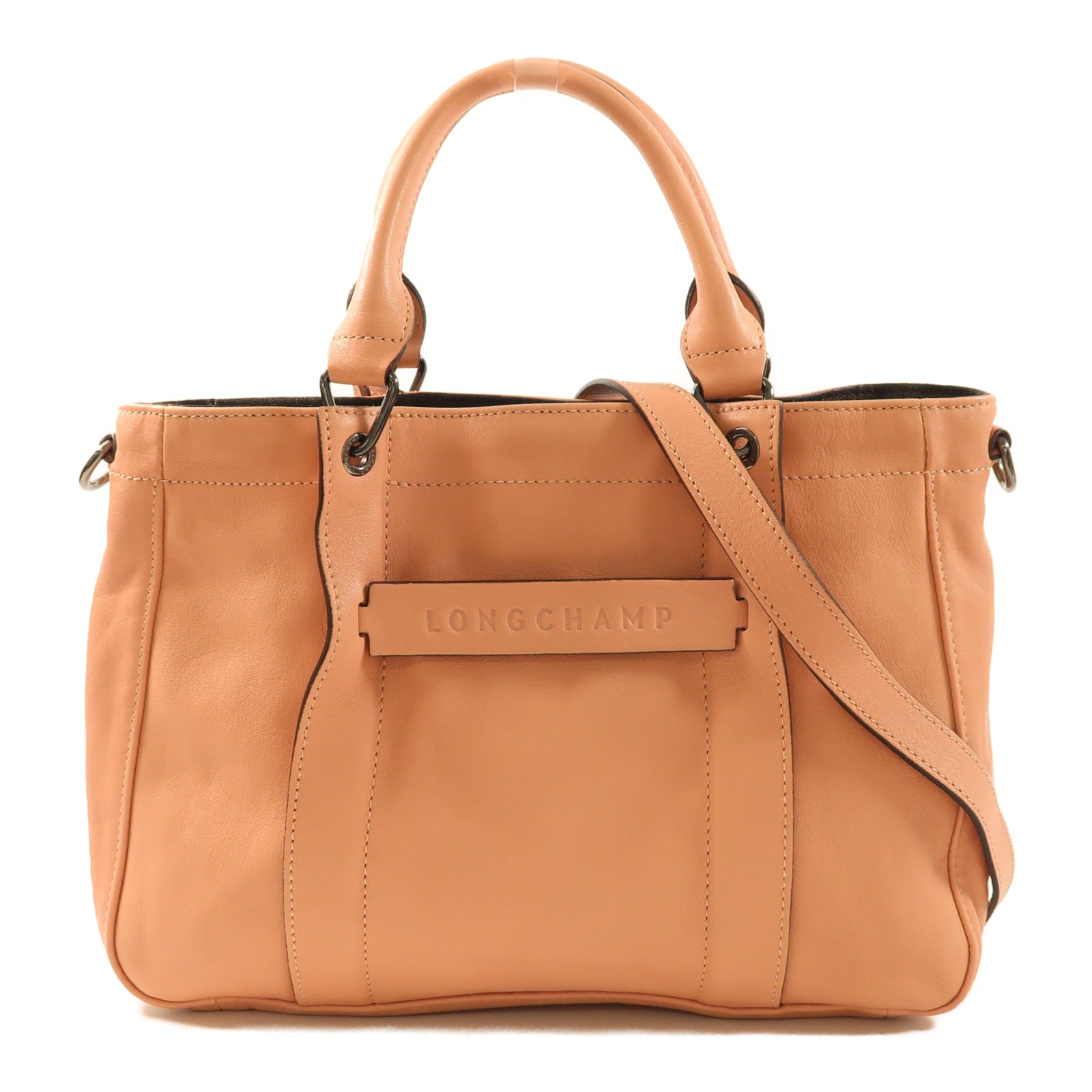 Longchamp 牛皮皮革2 Way Shoulder手挽肩背兩用袋