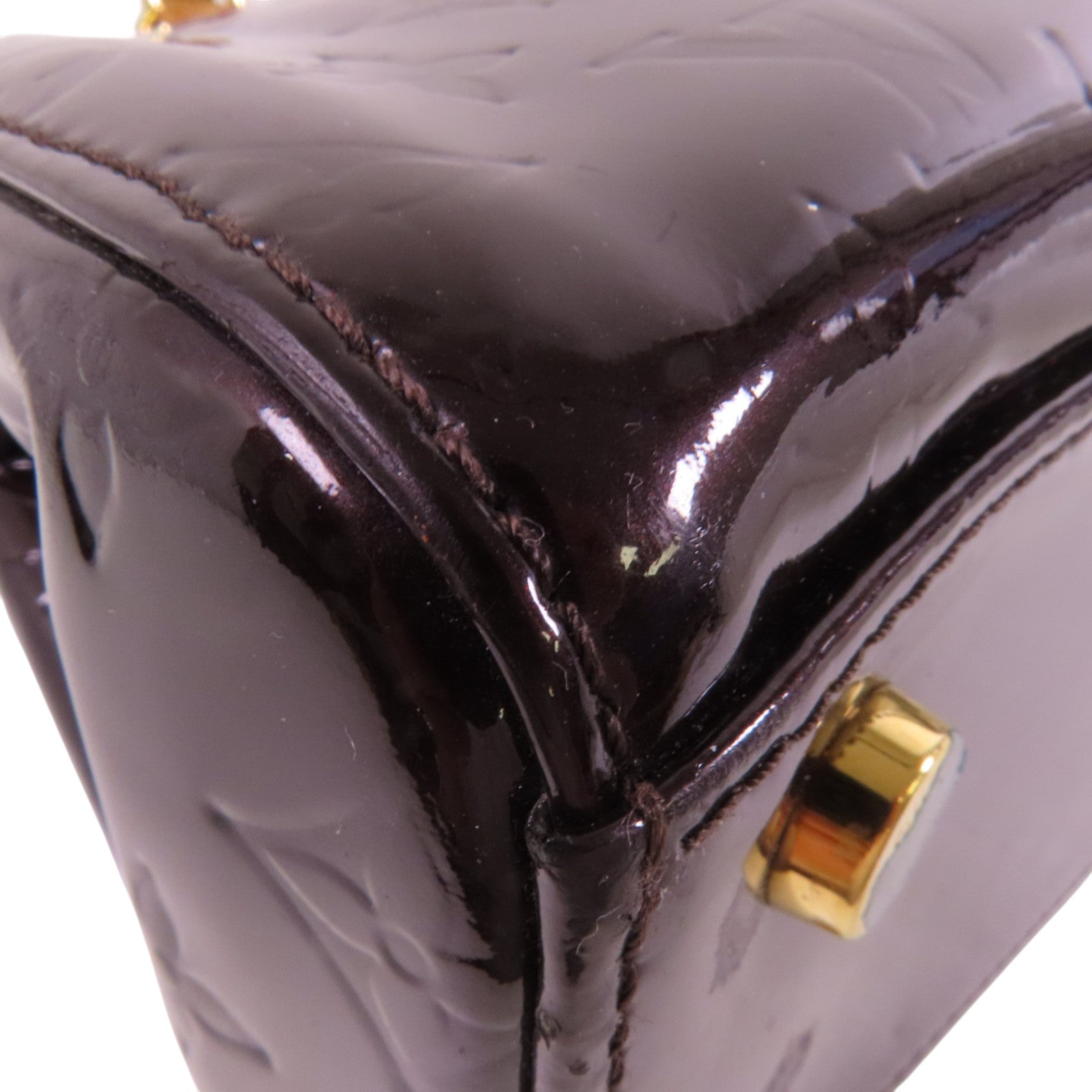 LOUIS VUITTON LV GHW Brea MM Handbag Shoulder Bag M91619 Mono-Vernis Wine-Red