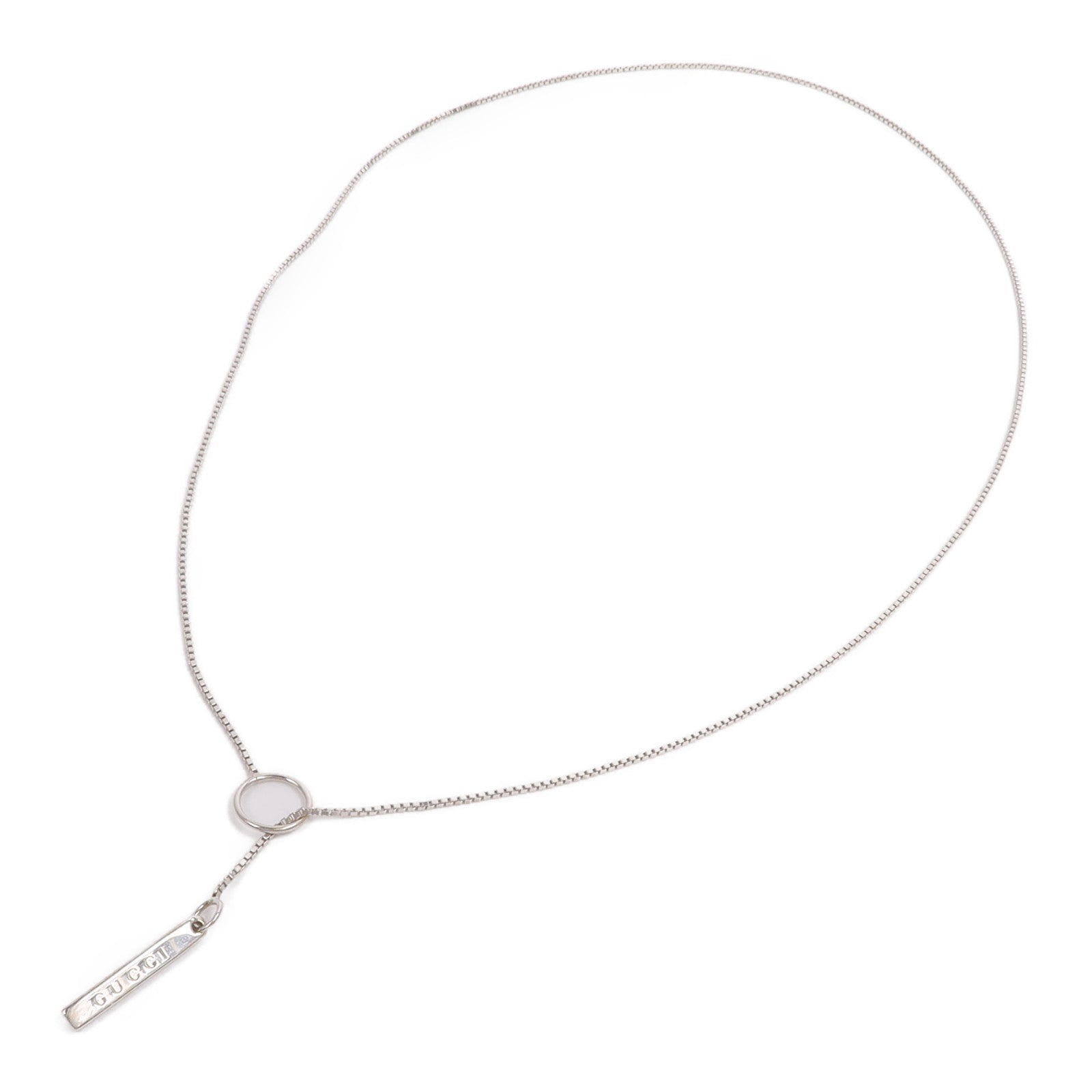 GUCCI 18K白金Link To Love Necklace項鍊