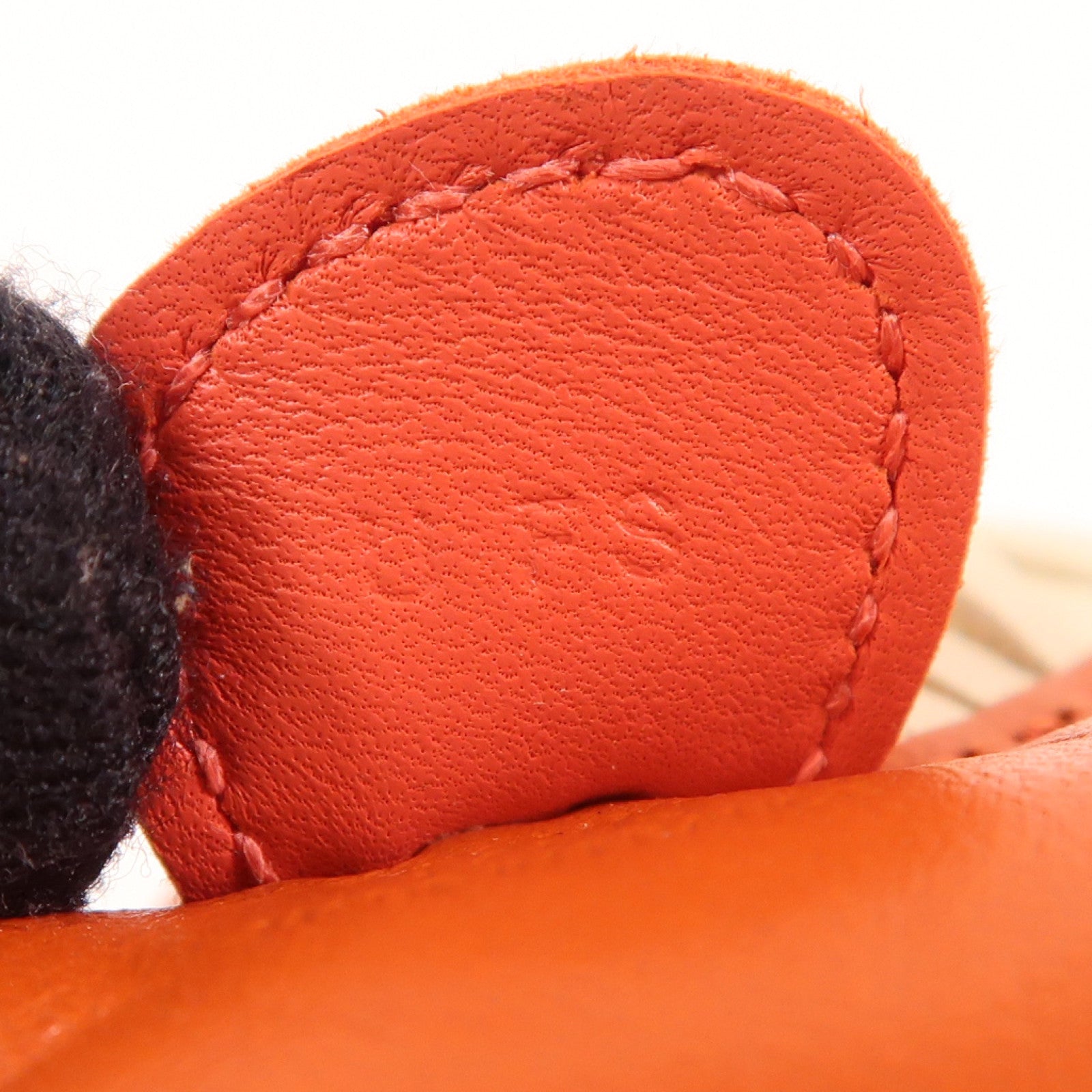 HERMES Swift皮革Rodeo PM掛飾棕色/粉紅色