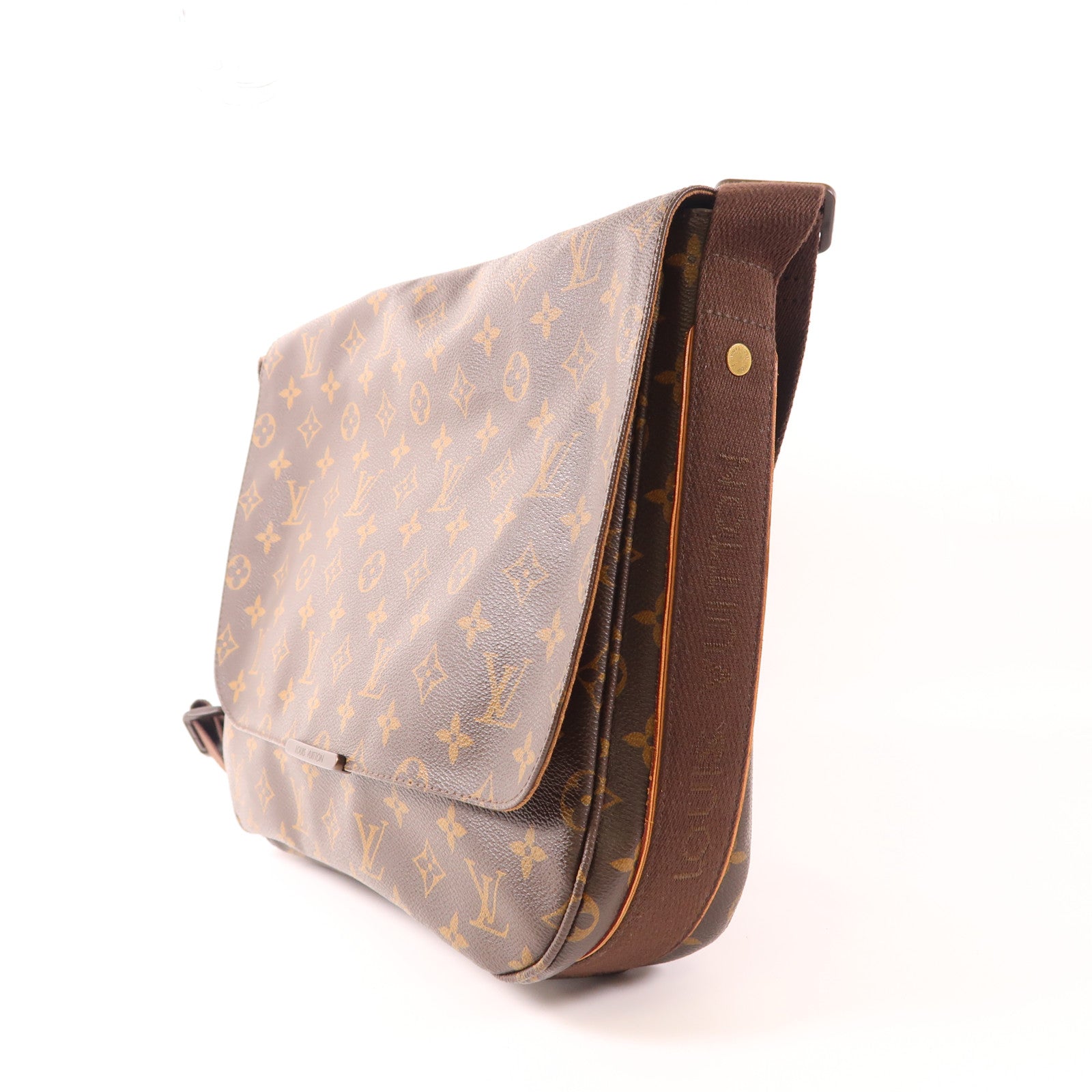 LOUIS VUITTON Monogram Beaubourg MM金扣斜挎包/肩背袋