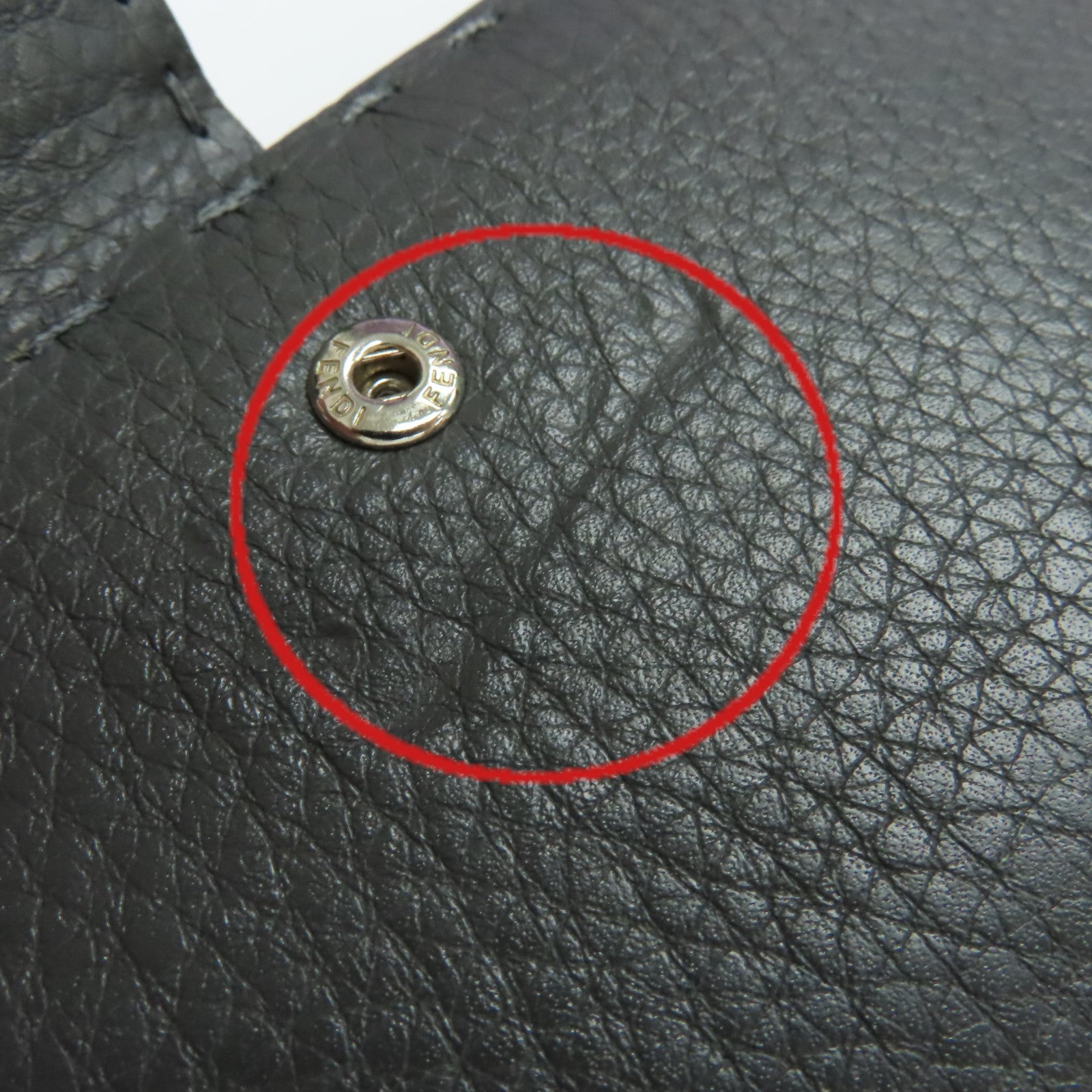 FENDI 牛皮皮革Long Wallet長錢包碳灰色