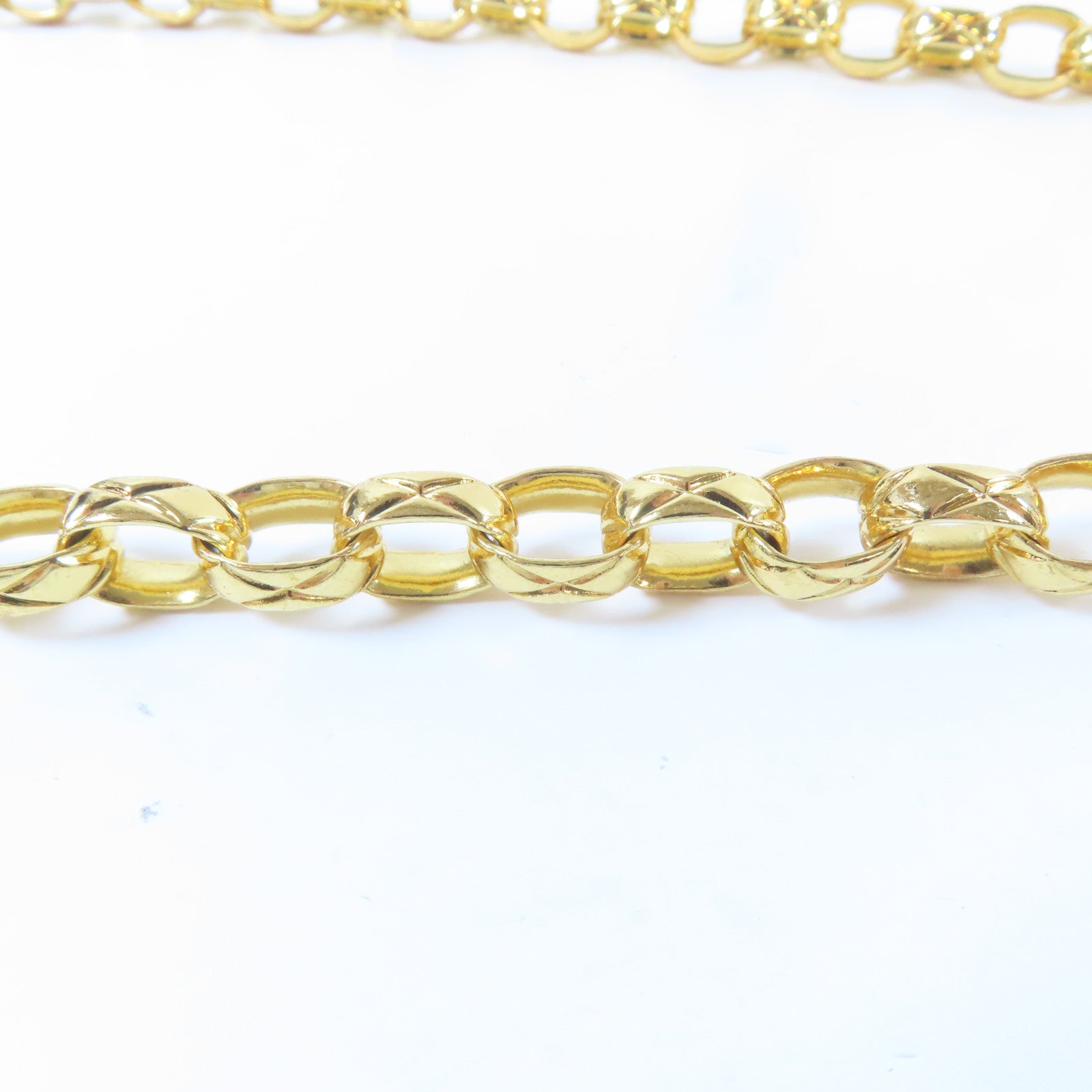 CHANEL 菱格羊皮皮革Vintage Chain Shoulder金扣鏈帶肩背袋黑色