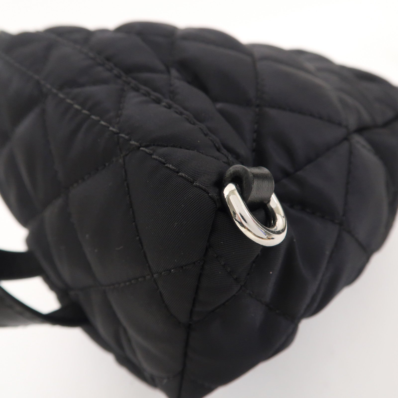MOSCHINO 【激減優惠】尼龍Backpack銀扣背包黑色