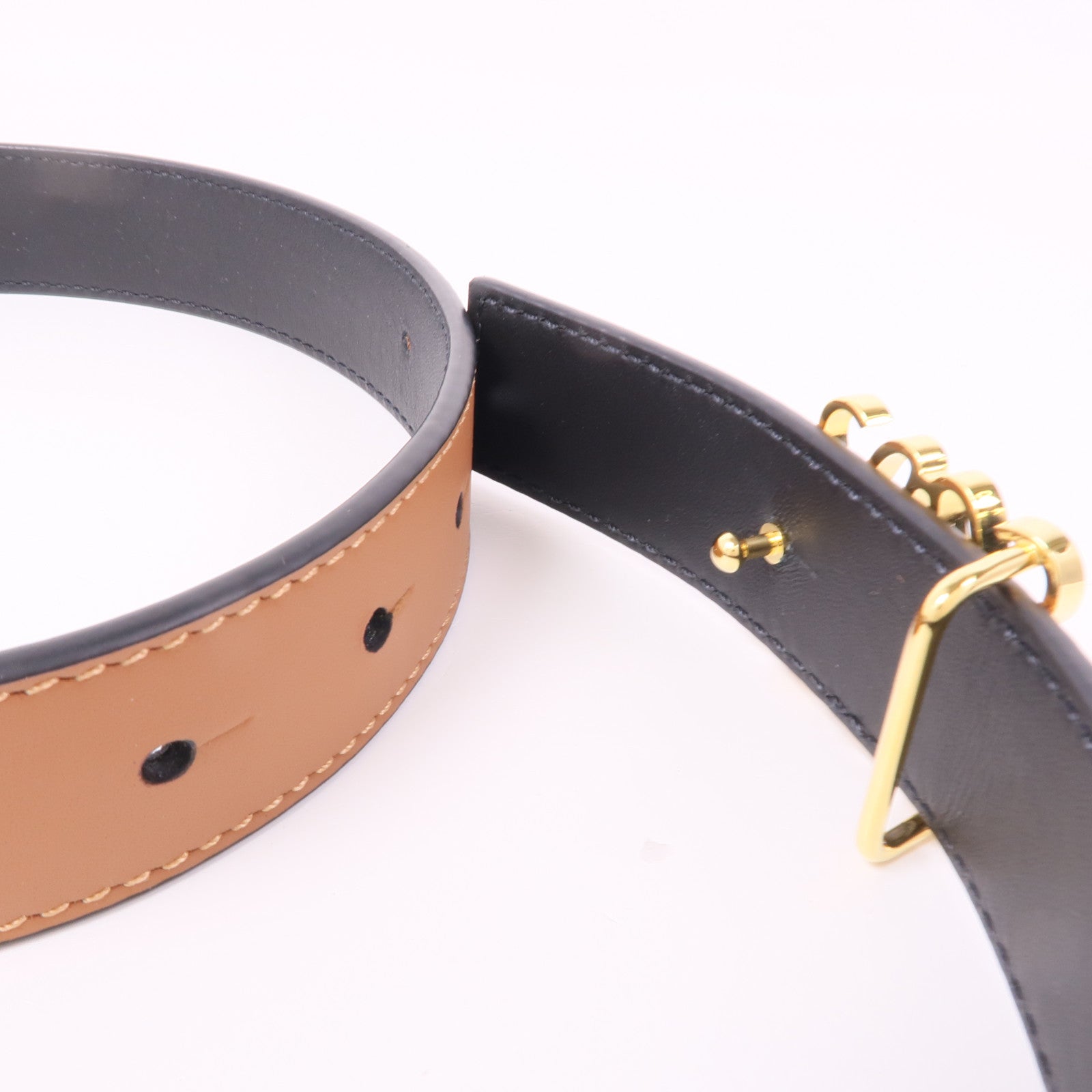 LOEWE 皮革Belt金扣皮帶