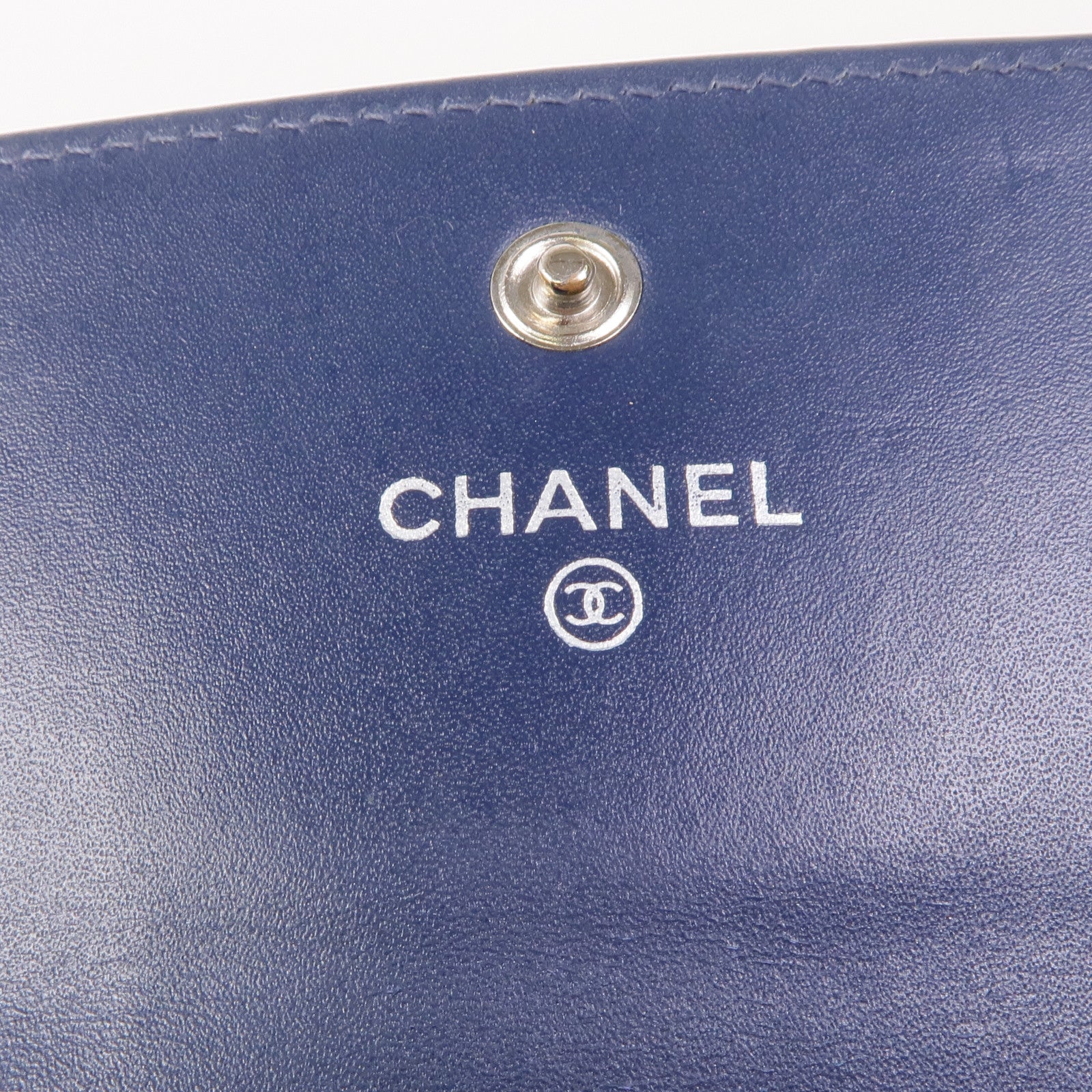 CHANEL 牛皮皮革Long Wallet銀扣長錢包