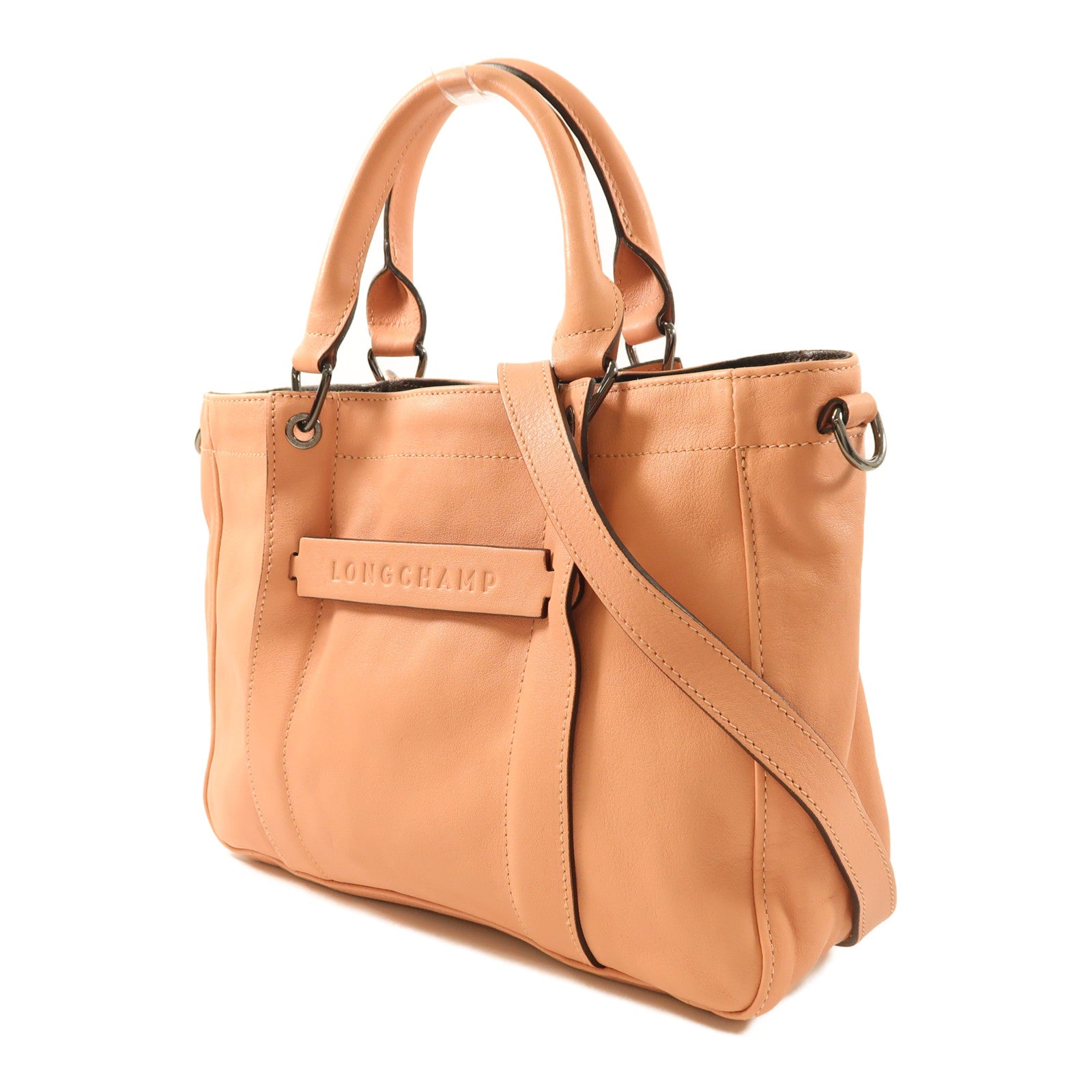 Longchamp 牛皮皮革2 Way Shoulder手挽肩背兩用袋