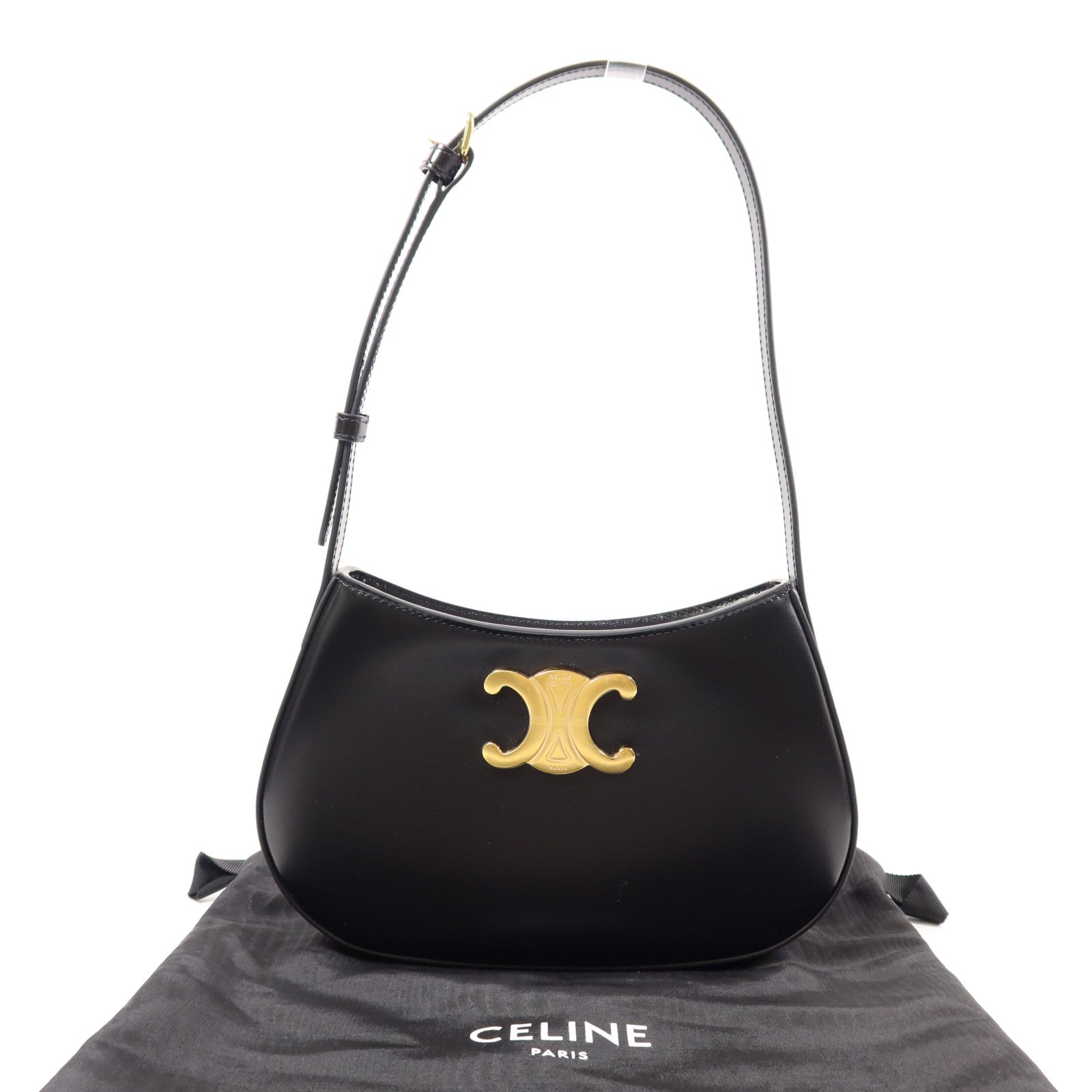 CELINE 牛皮皮革Medium Tilly Bag金扣肩背袋