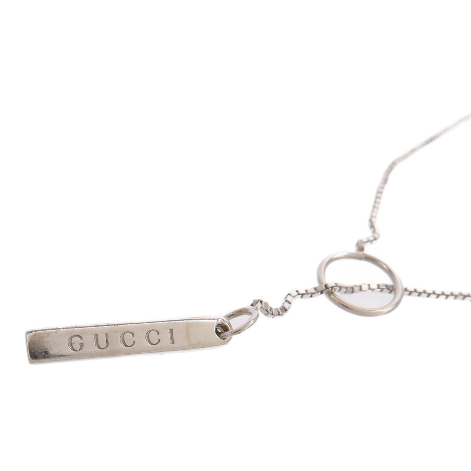 GUCCI 18K白金Link To Love Necklace項鍊