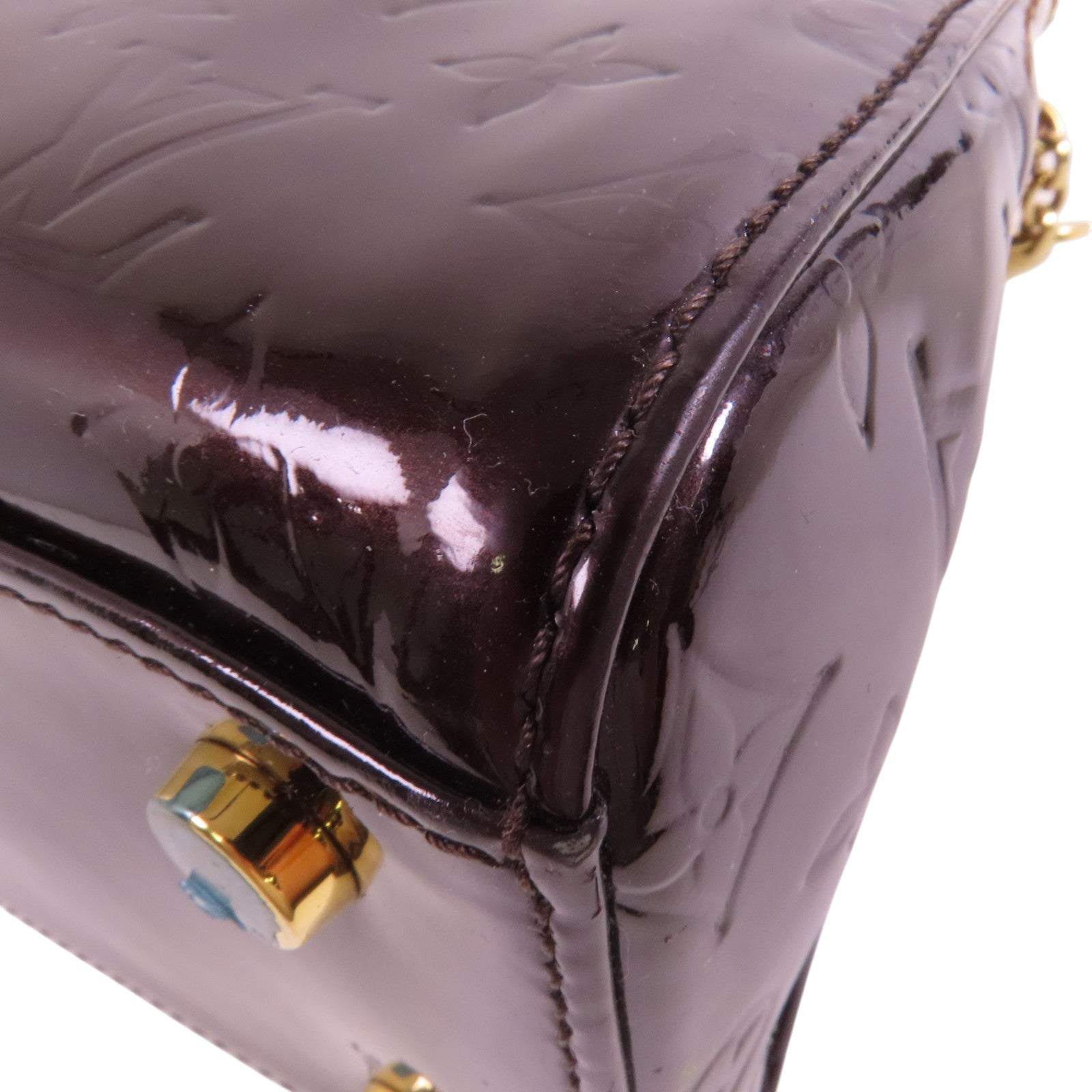 LOUIS VUITTON LV GHW Brea MM Handbag Shoulder Bag M91619 Mono-Vernis Wine-Red