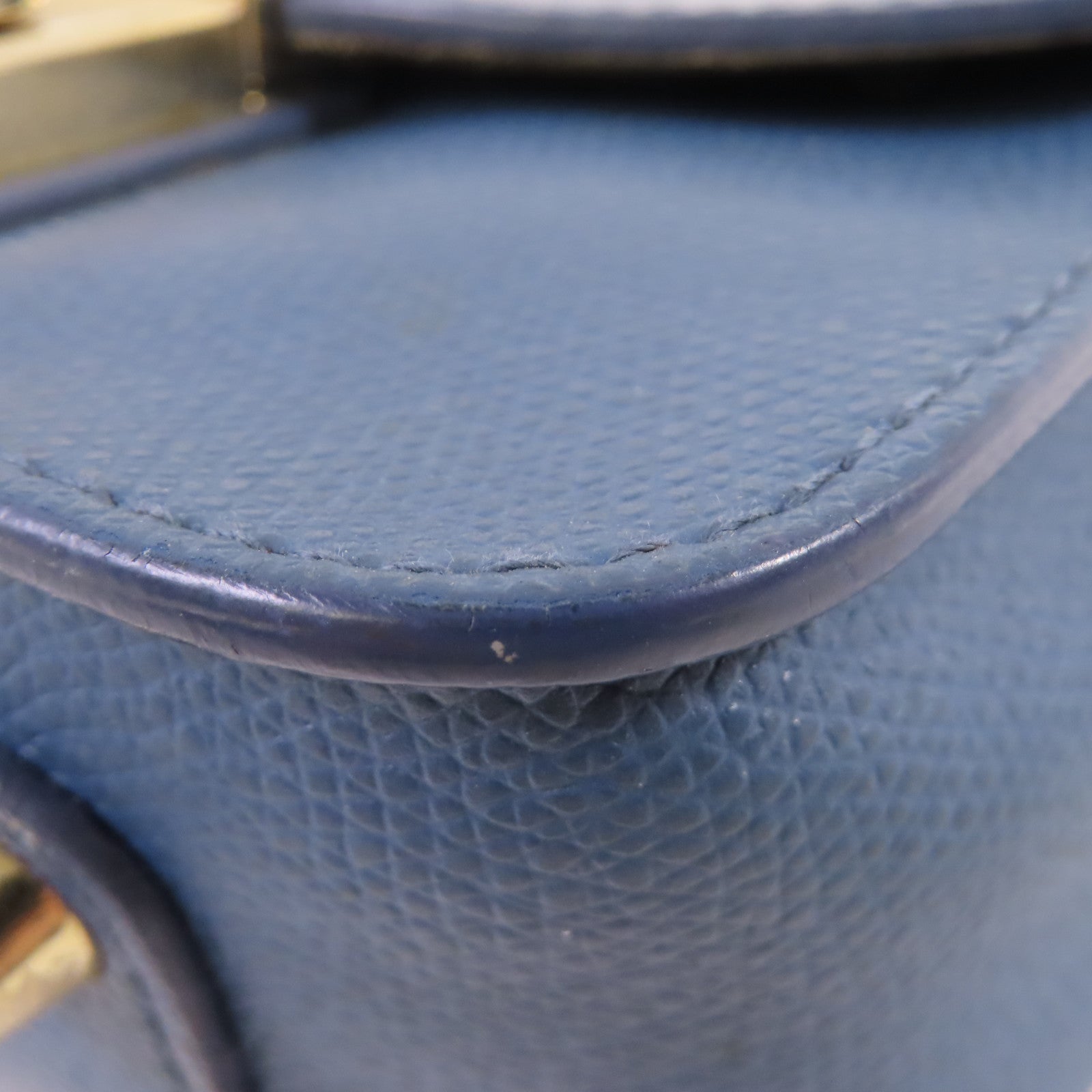 Furla 牛皮皮革Shoulder Bag金扣鏈帶肩背袋藍色