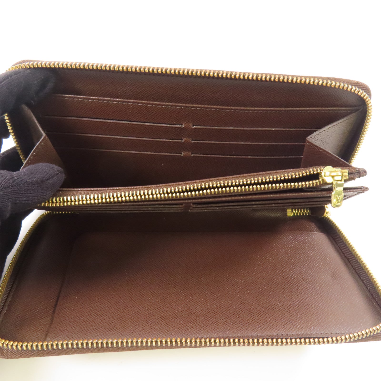 LOUIS VUITTON Damier Zippy Organizer金扣長錢包