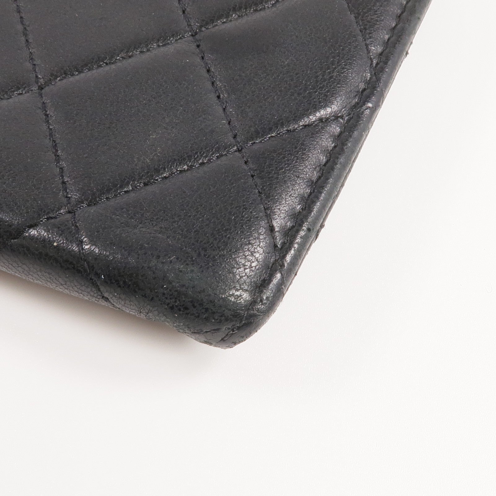CHANEL 羊皮皮革Long Wallet/Pouch銀扣長錢包