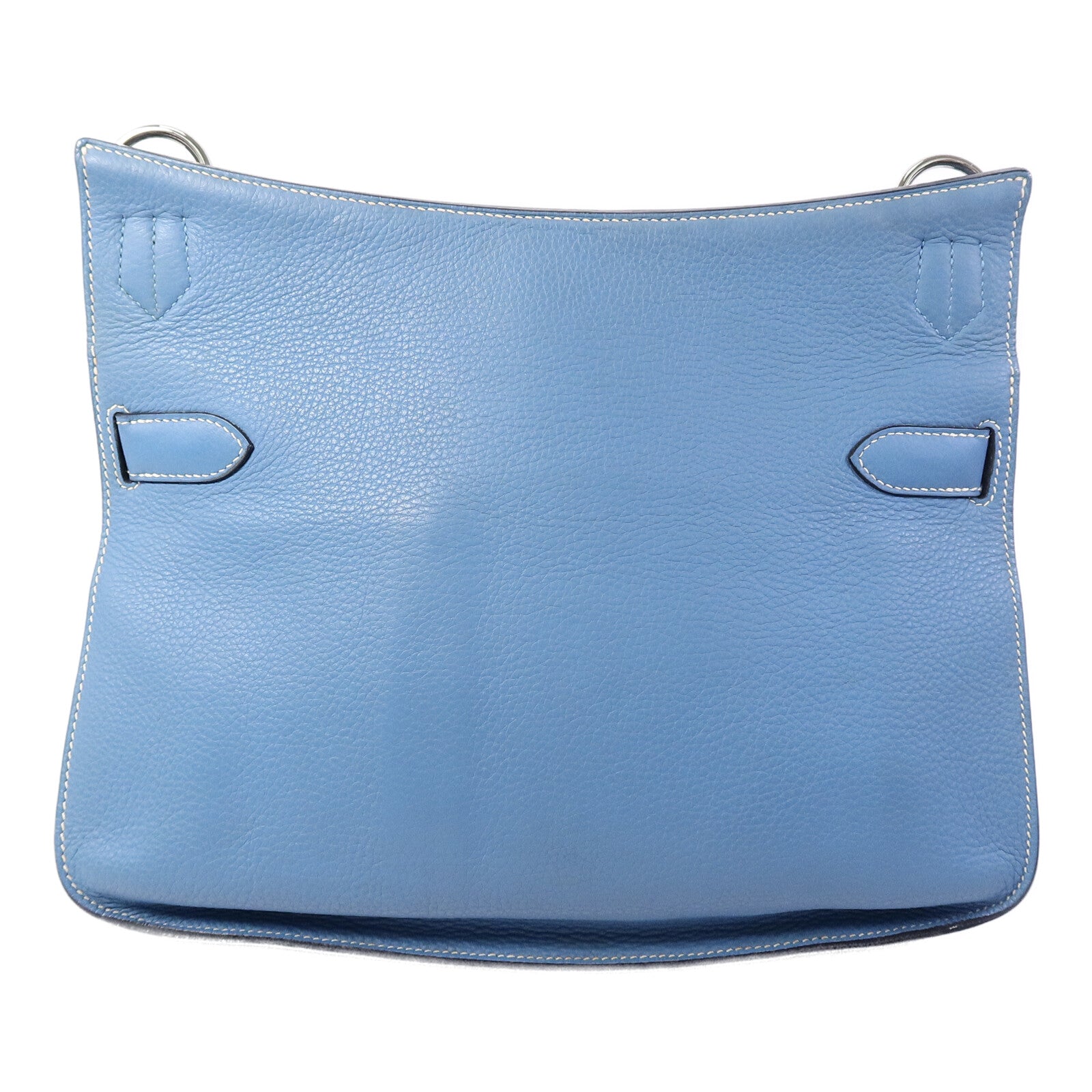 HERMES Clemence皮革Jypsiere 34肩背袋Bleu Jean
