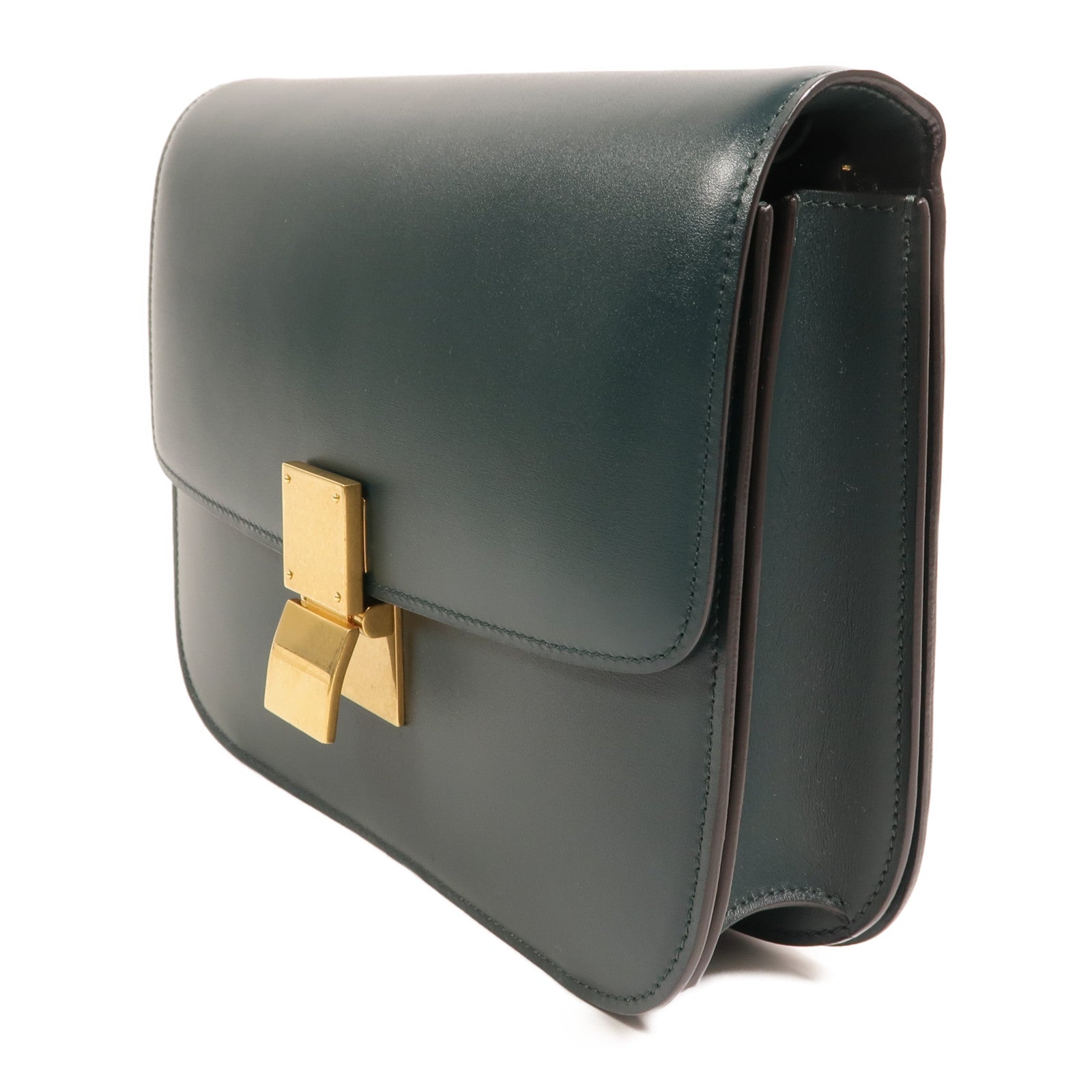 CELINE 【激減優惠】牛皮皮革Classic Box金扣肩背袋