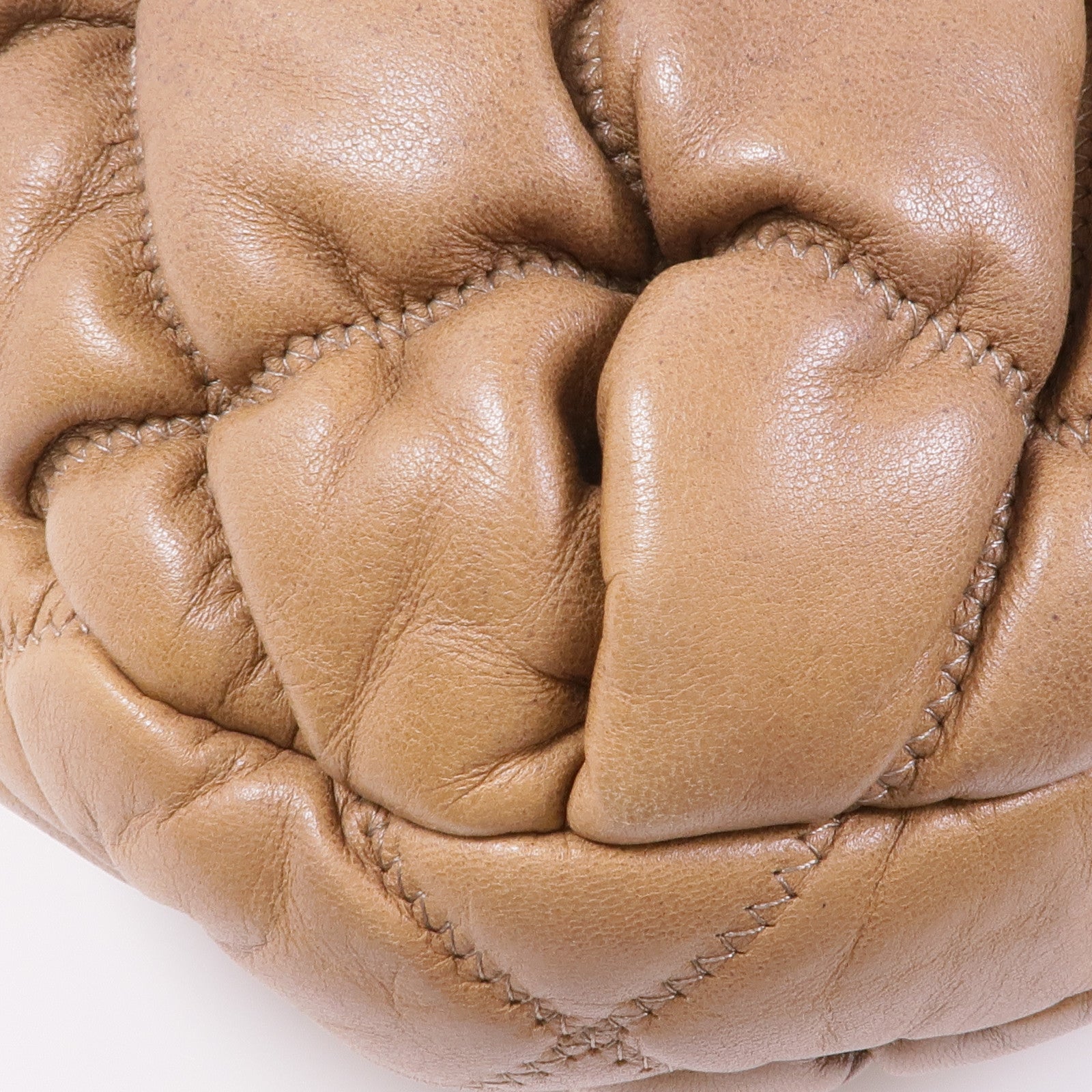 CHANEL 牛皮皮革Bubble Quilt Flap Bag金扣鏈帶肩背袋