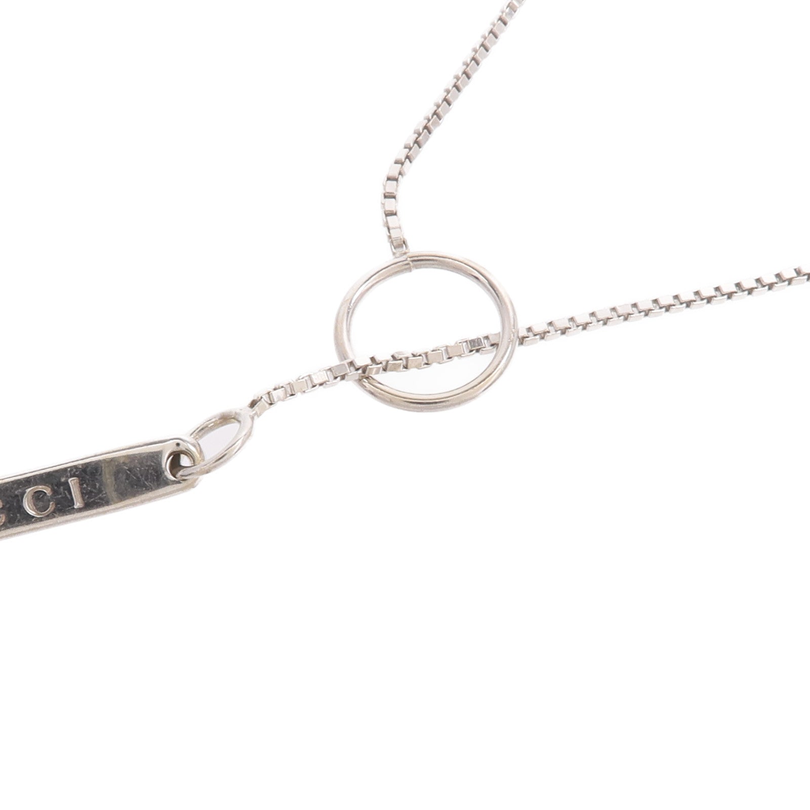 GUCCI 18K白金Link To Love Necklace項鍊