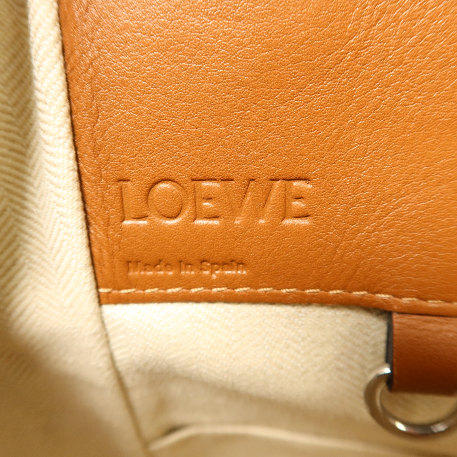 LOEWE 牛皮皮革Hammock Small Bag銀扣手挽肩背兩用袋